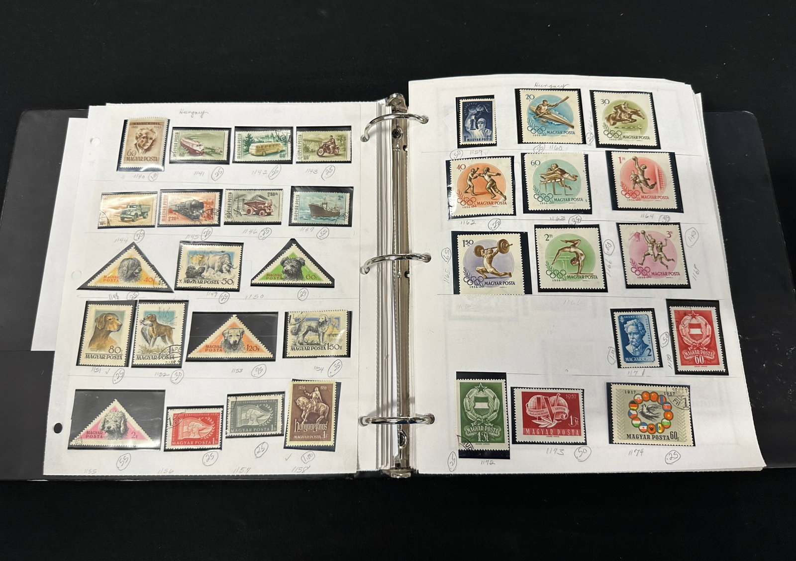 POSTAGE STAMP COLLECTION - DETAILS IN DESCRIPTION: CATALOGUED STAMP COLLECTION IN ALBUM, HUNGARY. CATALOG VALUE $2,258.