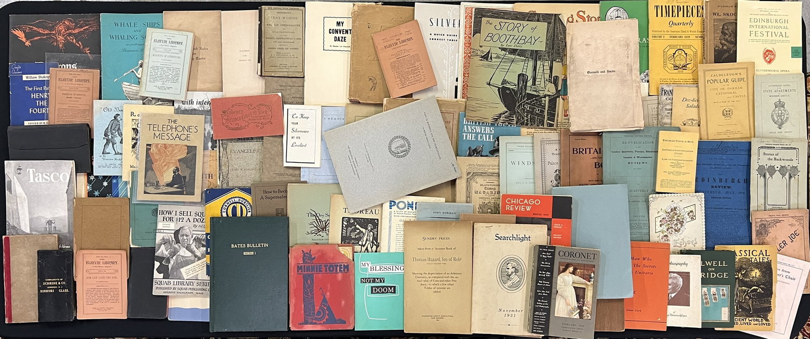 EPHEMERA AND BOOK COLLECTION: LARGE LOT OF BOOKLETS ON A VARIETY OF TOPCS