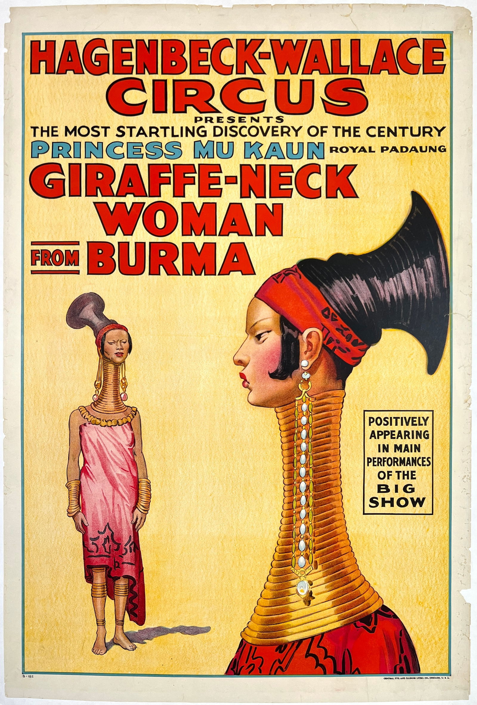 HAGENBECK-WALLACE CIRCUS POSTER - GIRAFFE NECK (1 of 1)