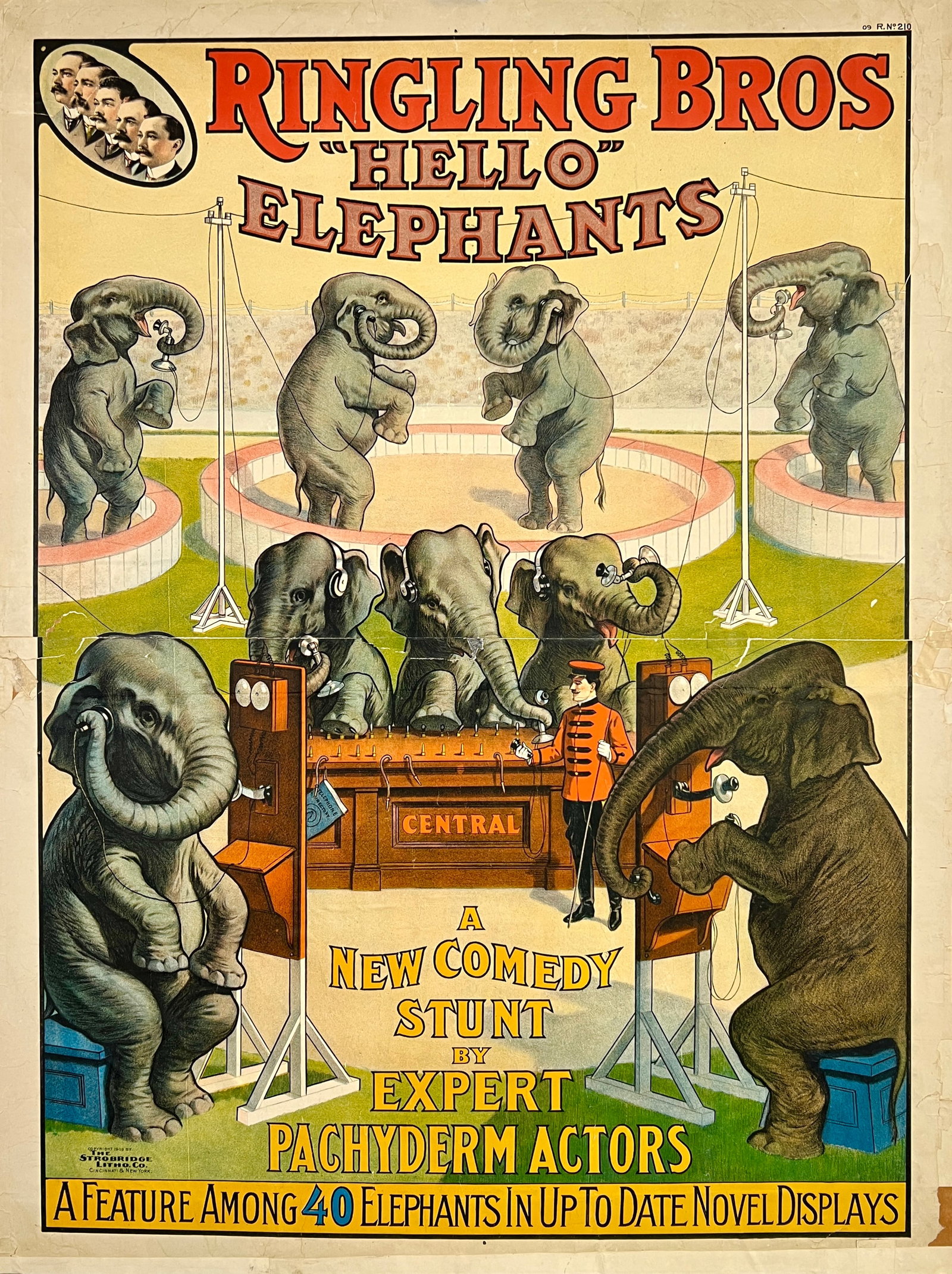 RINGLING BROS. CIRCUS POSTER - HELLO ELEPHANTS (1 of 1)