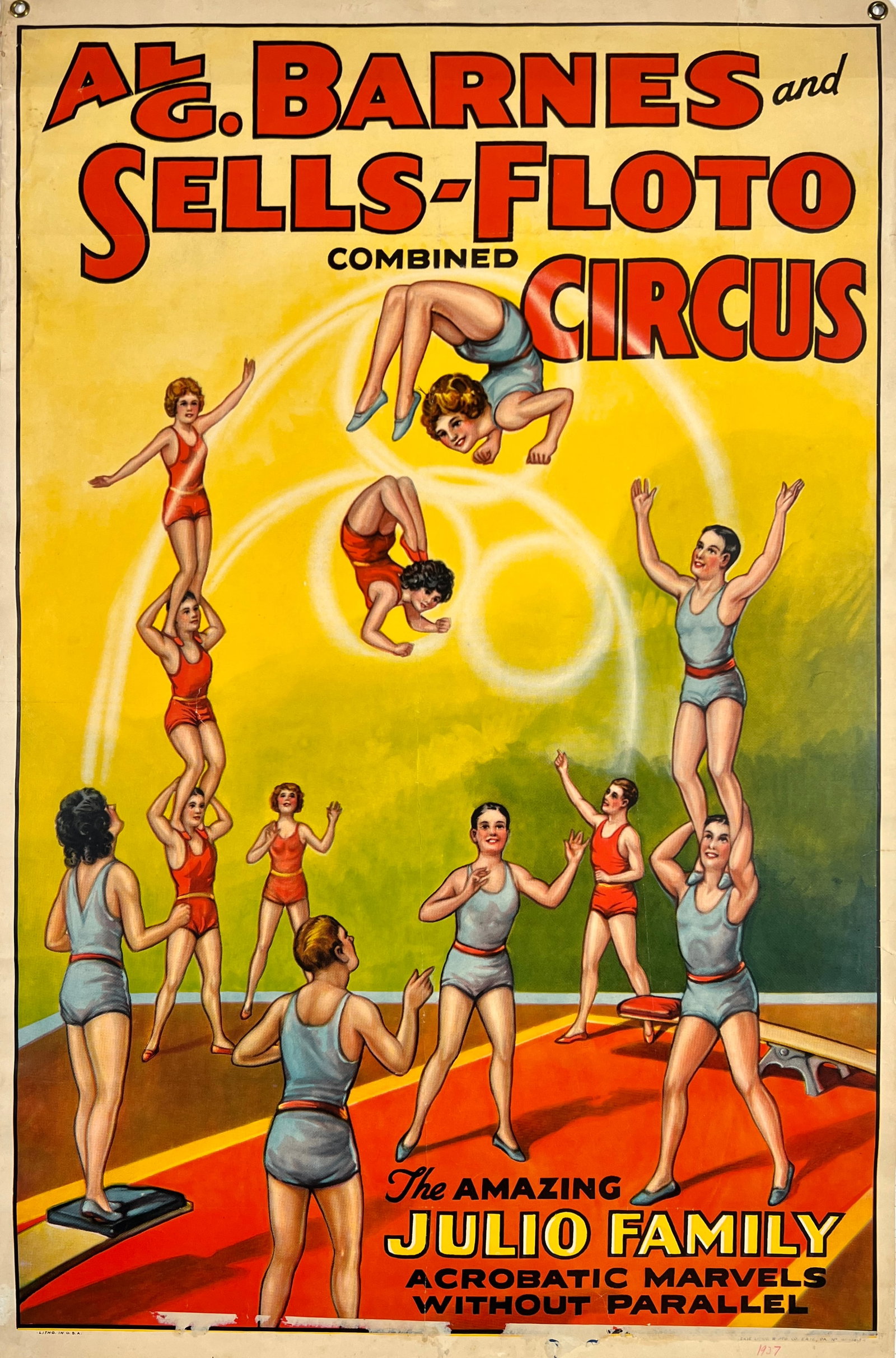 AL G. BARNES SELLS-FLOTO CIRCUS POSTER (1 of 1)
