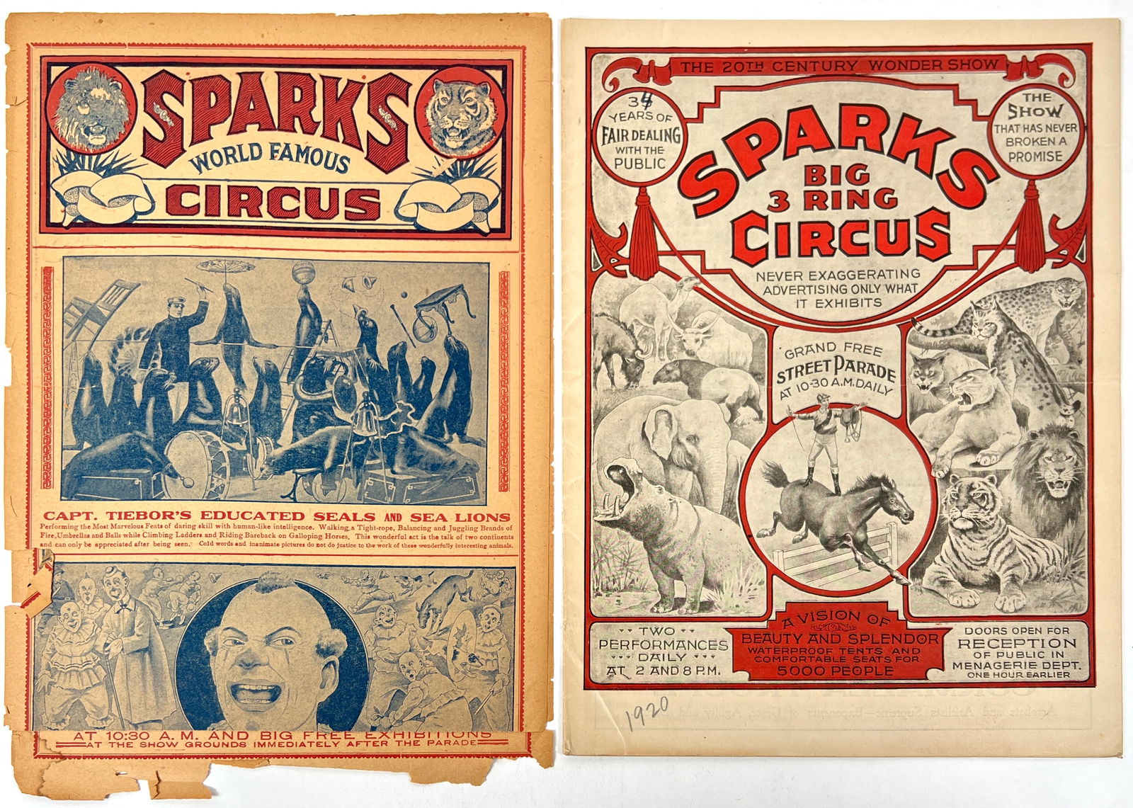 1920'S SPARKS CIRCUS COURIERS (1 of 2)