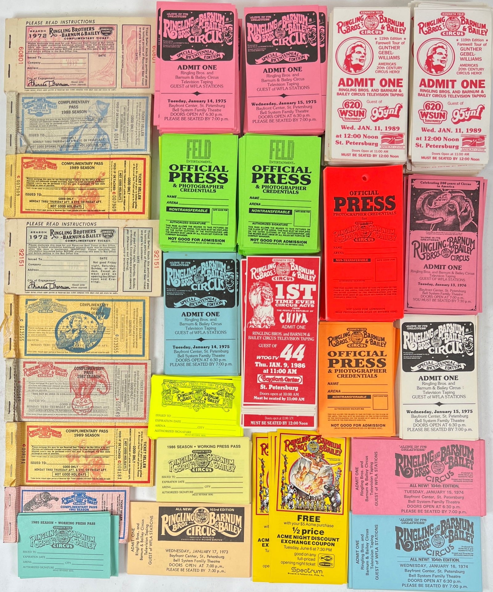 CIRCUS TICKET AND PASS COLLECTION (1 of 1)
