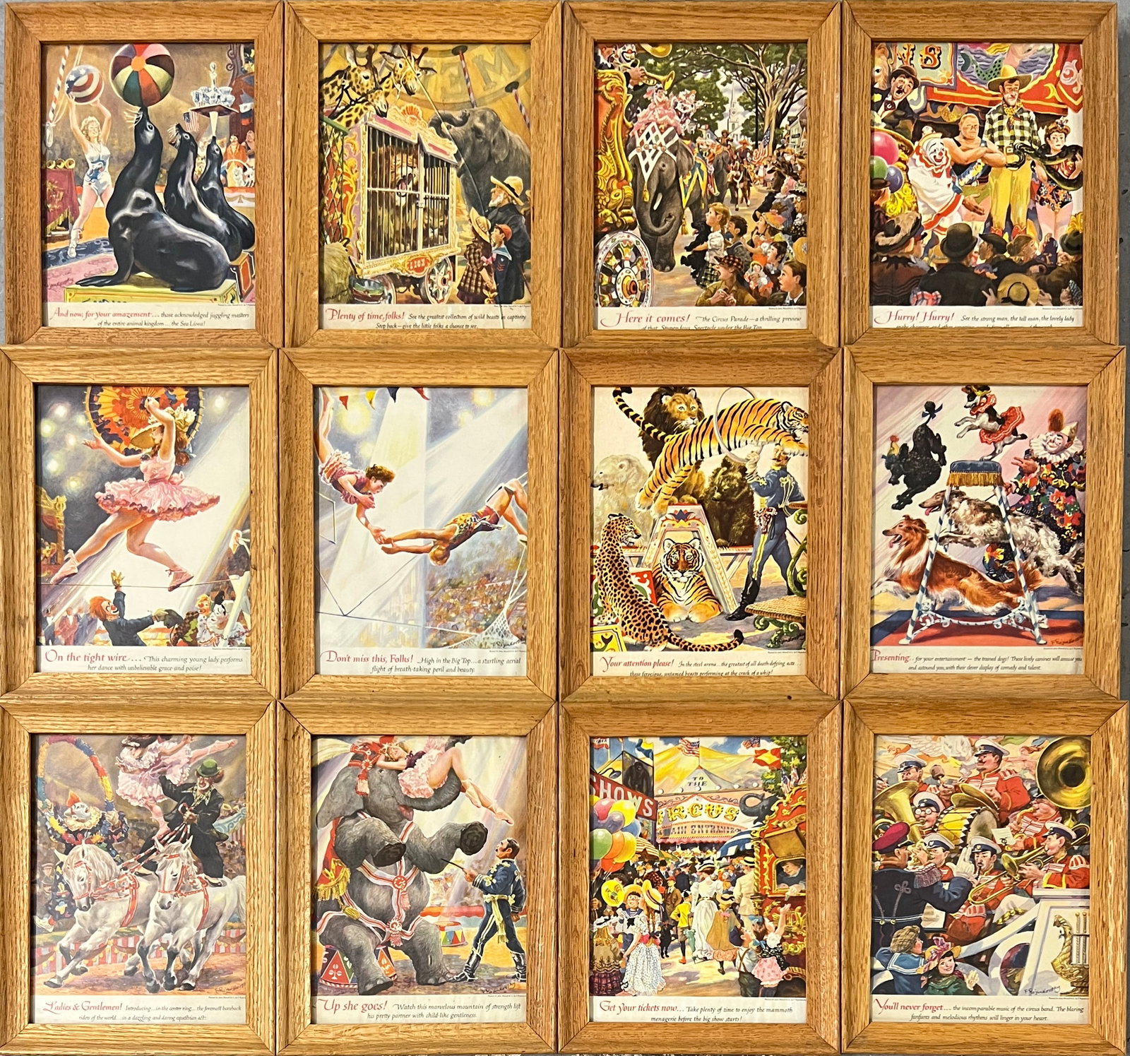 COLLECTION OF FRAMED CIRCUS PRINTS (1 of 1)