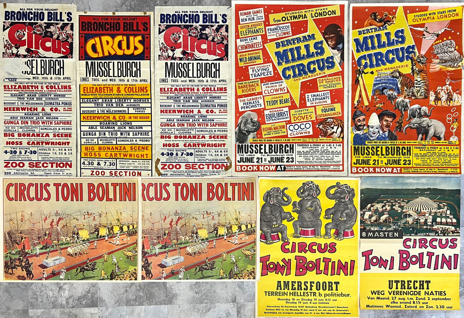 COLLECTION OF VINTAGE INTERNATIONAL CIRCUS POSTERS (1 of 3)