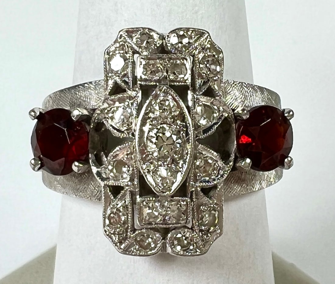 GOLD RUBY WITH DIAMOND RING (1 of 2)