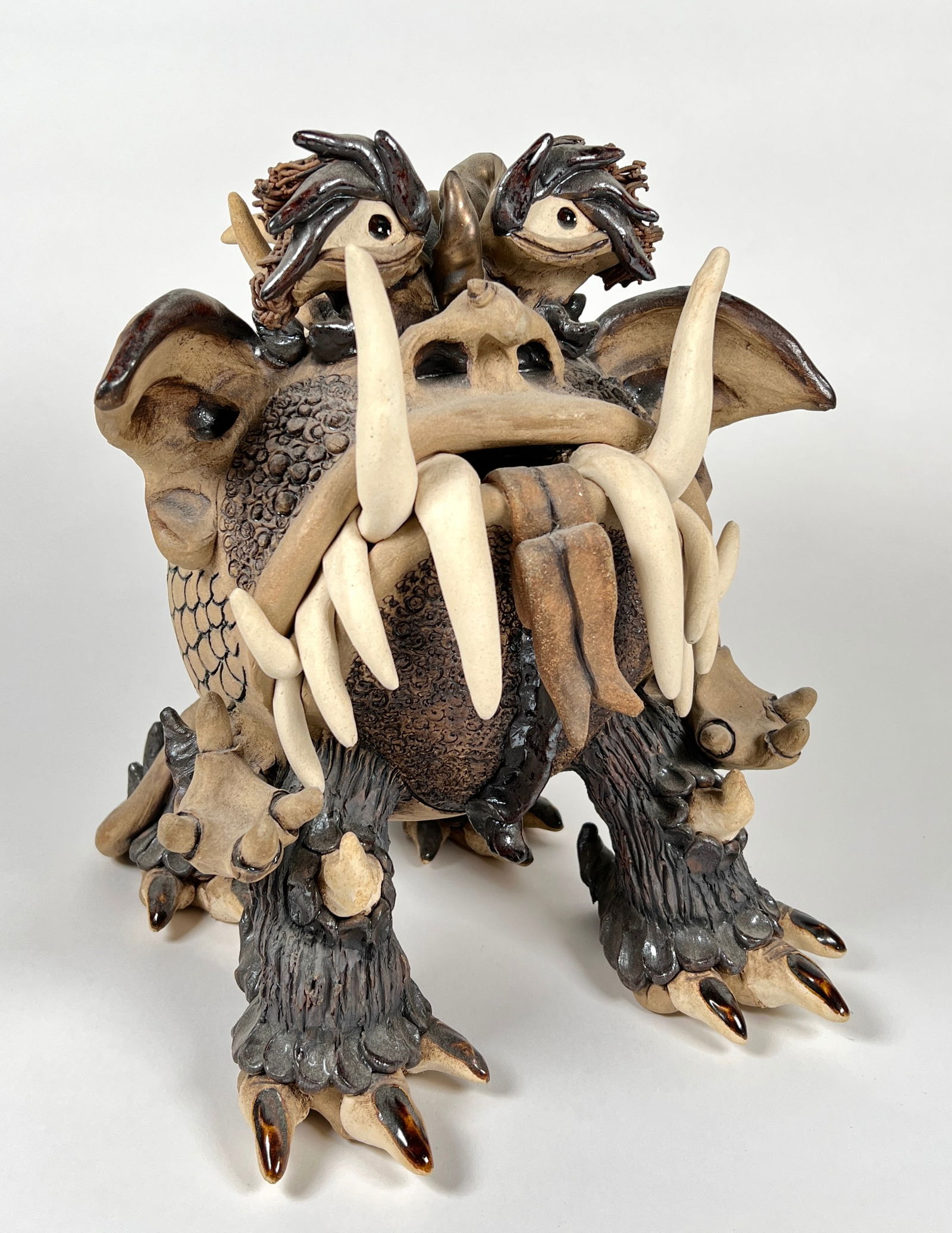 STAN DZEDZY WHIMSICAL POTTERY SCULPTURE (1 of 3)