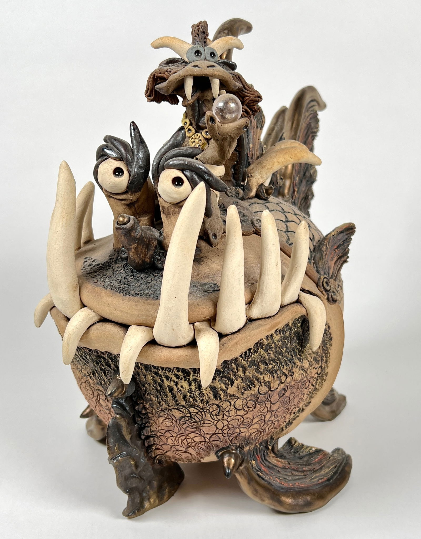 STAN DZEDZY WHIMSICAL POTTERY SCULPTURE (1 of 3)