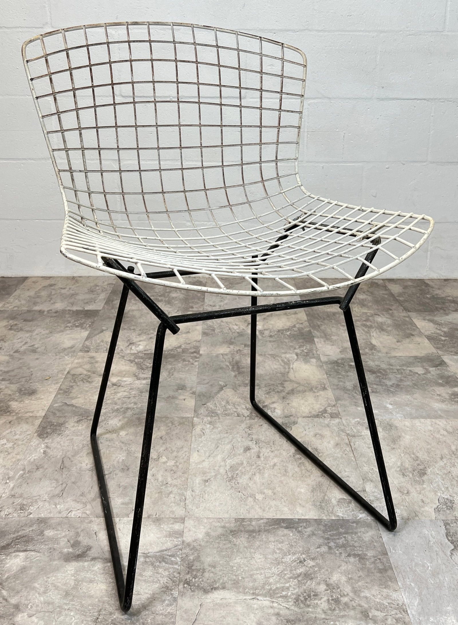 AFTER BERTOIA FOR KNOLL WIRE CHAIR: ORIGINAL FINISH, COULD USE A CLEANING/REPAINT