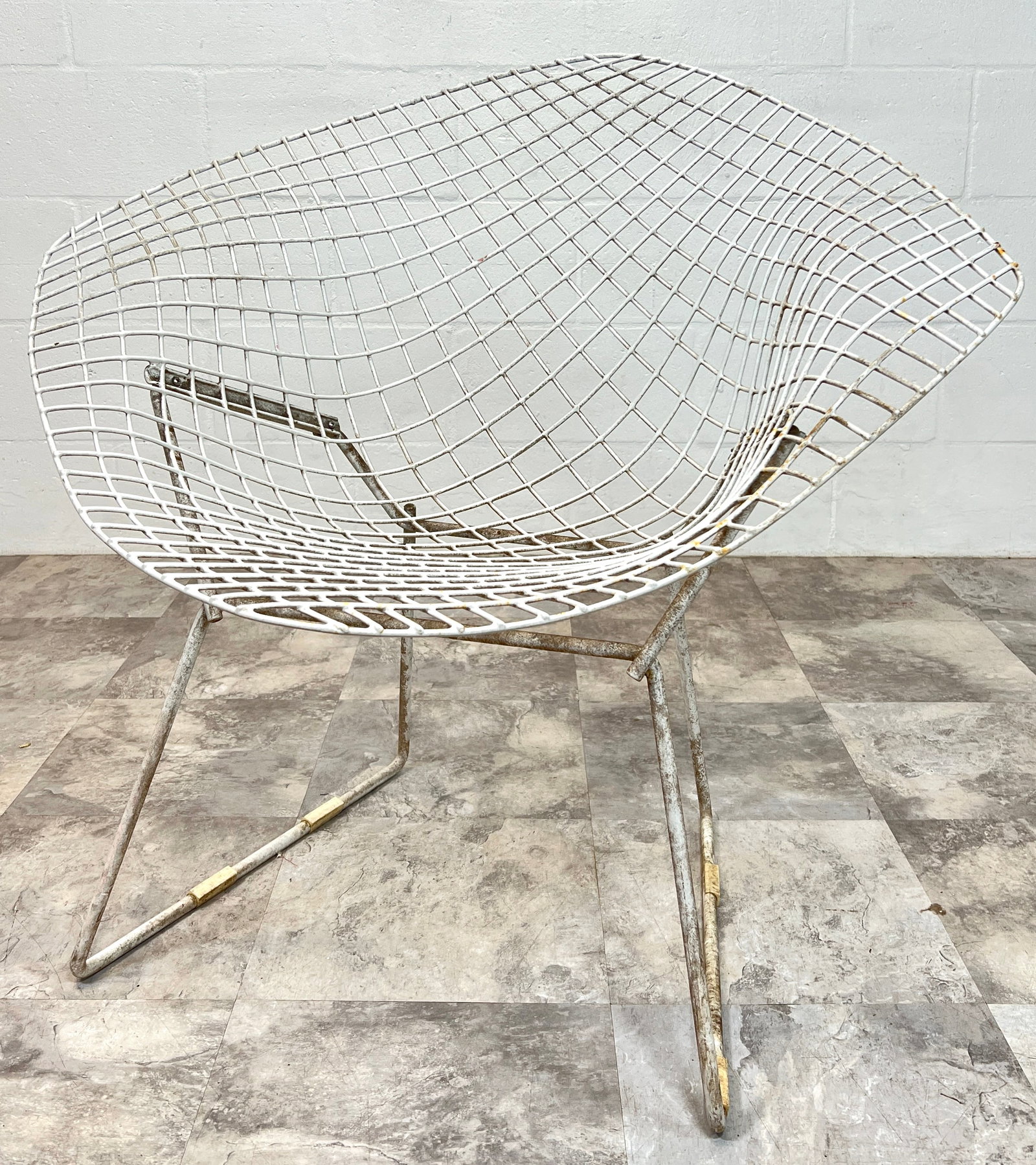 BERTOIA FOR KNOLL DIAMOND CHAIR: ORIGINAL FINISH, COULD USE A CLEANING/REPAINT