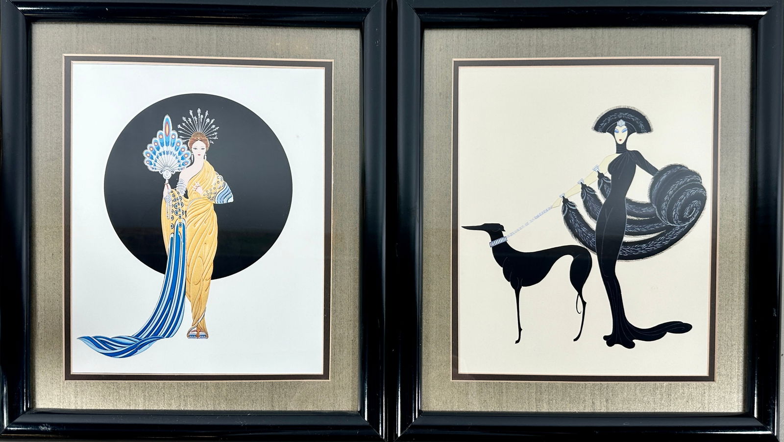 PAIR - FRAMED ERTE PRINTS (1 of 1)