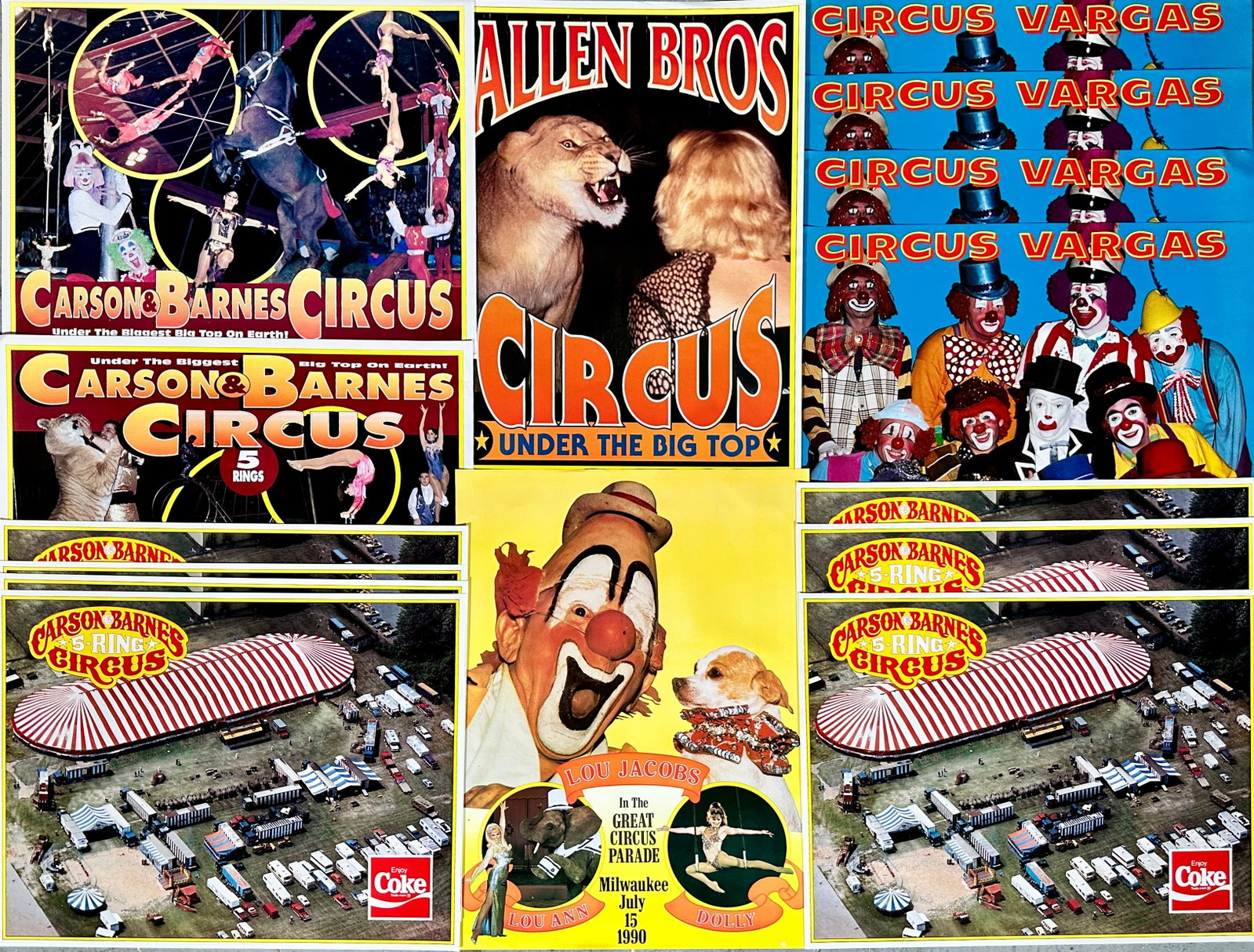 CONTEMPORARY CIRCUS POSTERS: UNMOUNTED, 17"X24"