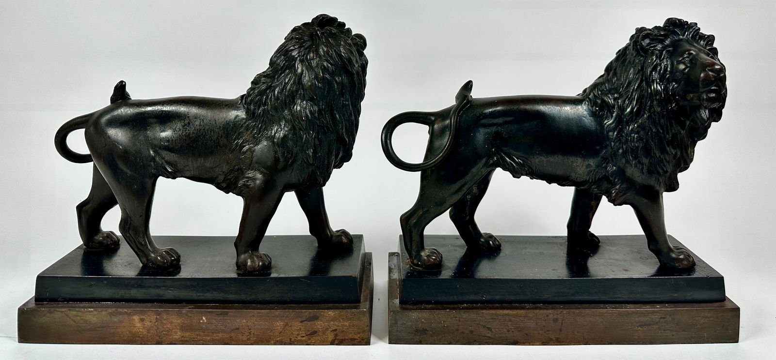 BRONZE LION BOOKENDS (1 of 2)