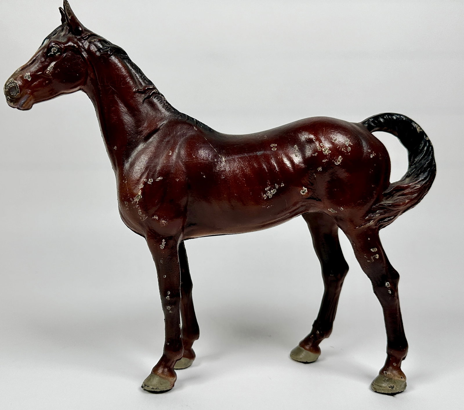 CAST IRON HORSE DOOR STOP: CAST IRON FIGURAL DOORSTOP, 11"