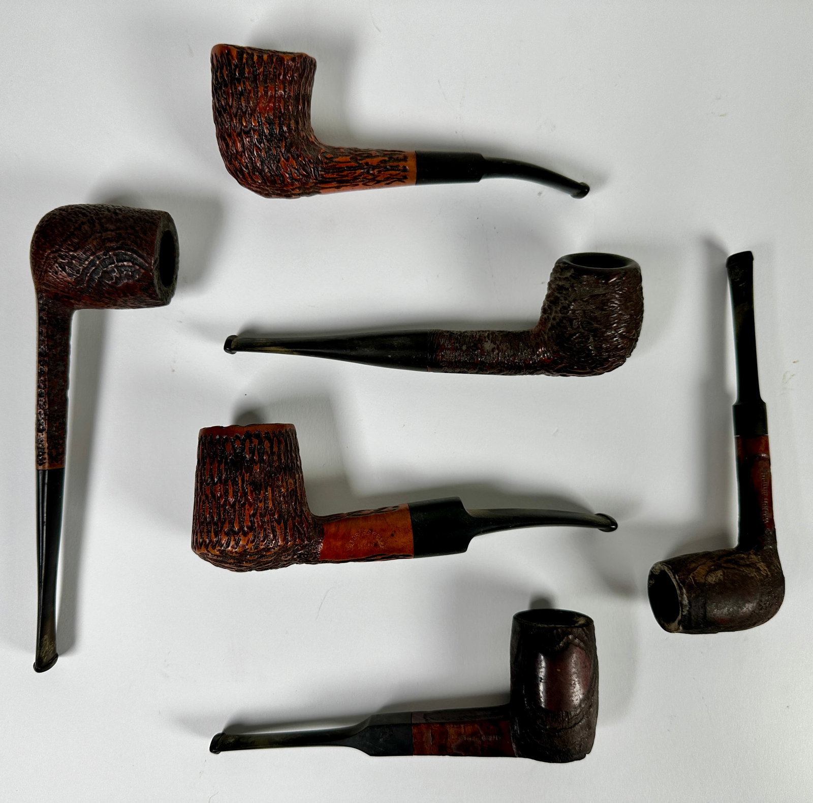 TOBACCO PIPE COLLECTION: IMPORTED BRIAR, FRANCE, WALNUT ANTIQUE, CARNABY STREET