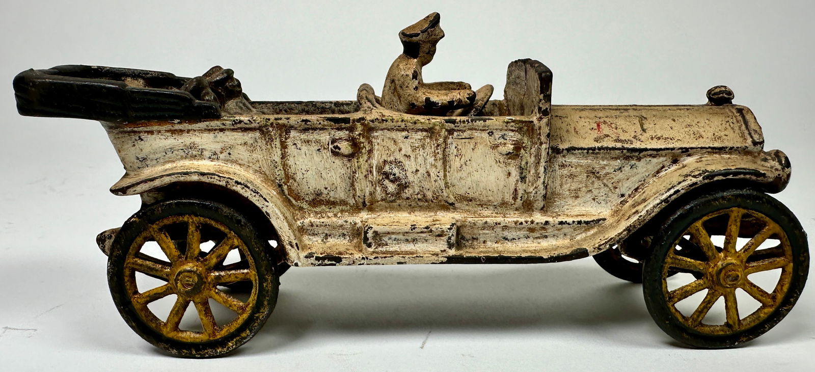 CAST IRON CHAFFEUR'S SEDAN: 9"L