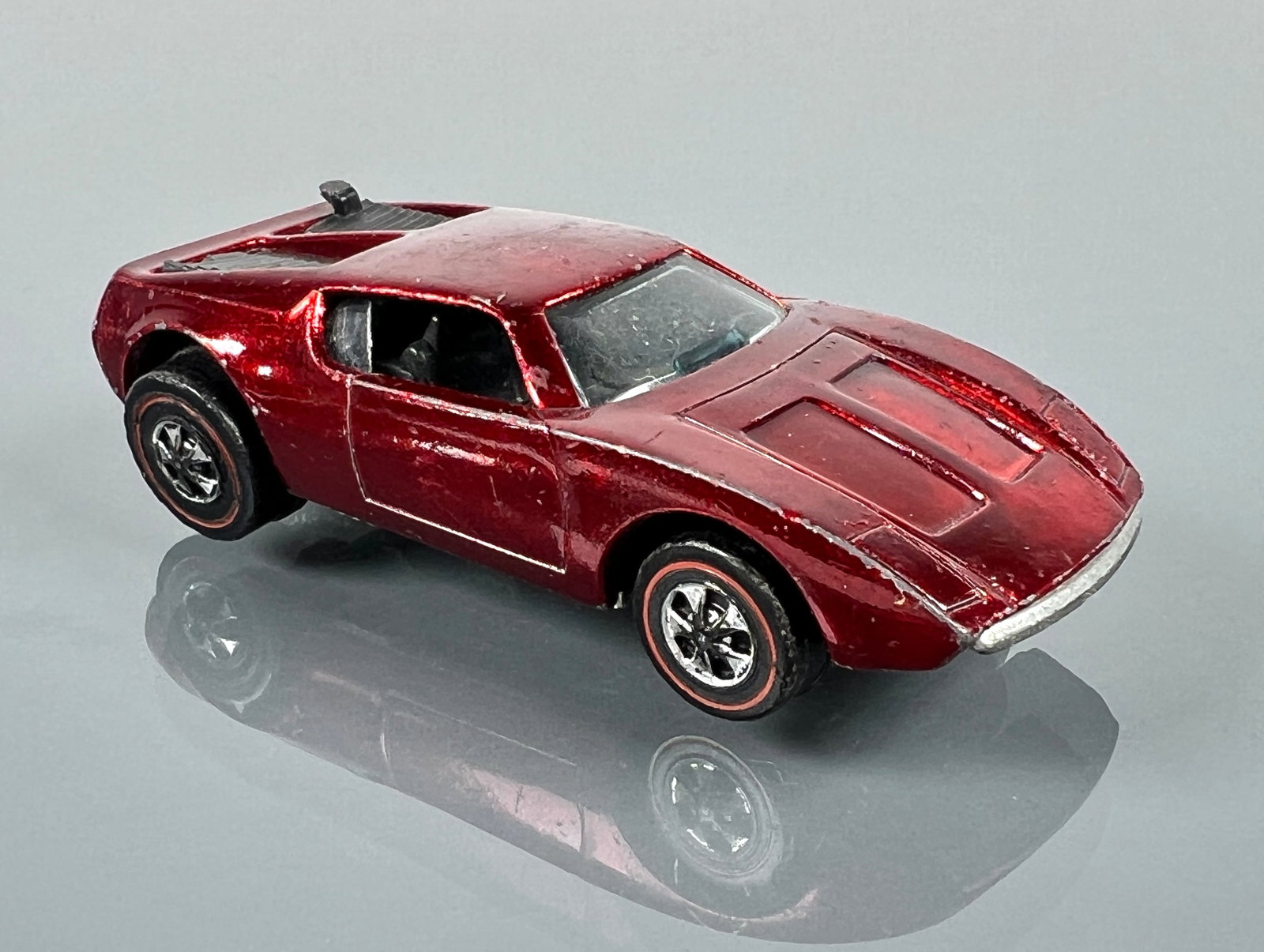 HOT WHEELS - AMX2 1971 US: 6460, Toned Red, light edge wear and a few micros, missing one tab from louver, wheels 70%