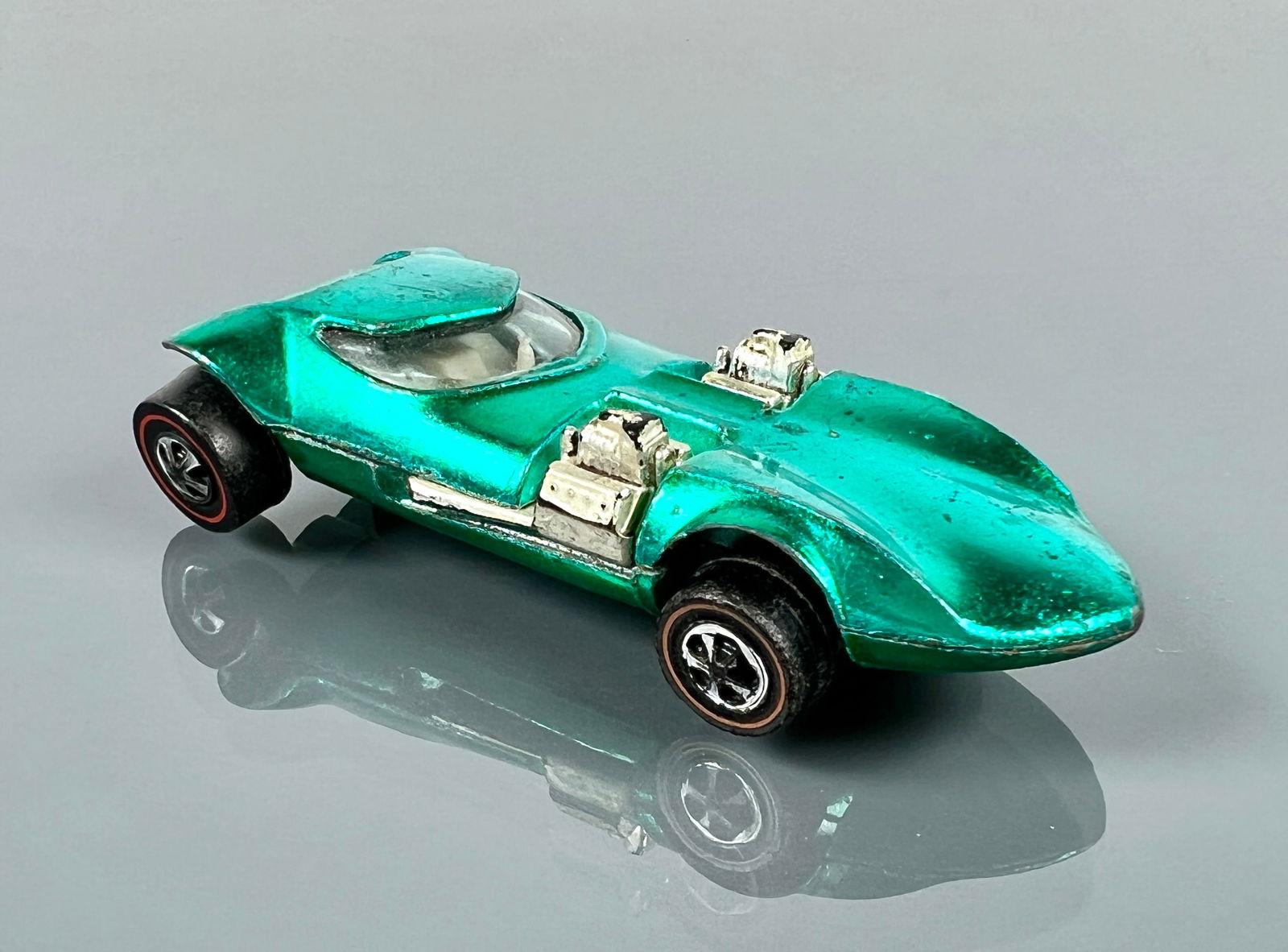 HOT WHEELS - Twin Mill 1969 US: 6258, Aqua, VG, light play wear, wheels 85%, scattered light micros