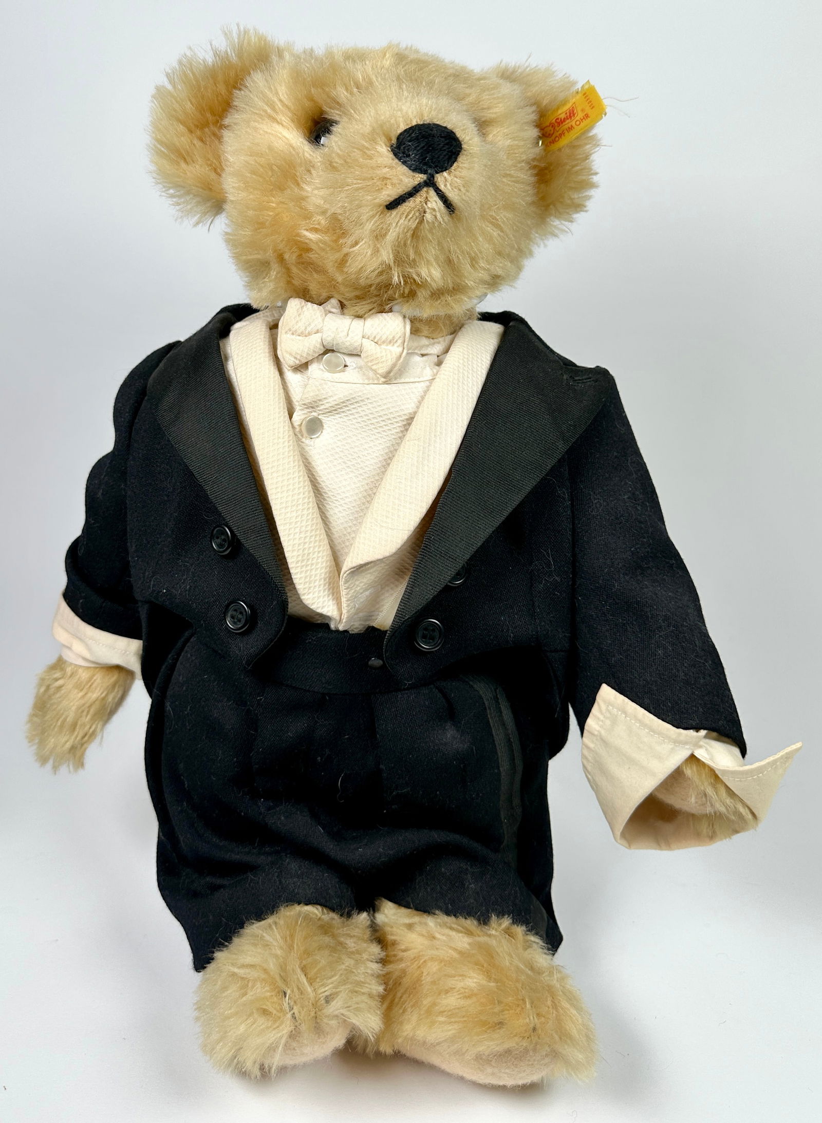 STEIFF - RALPH LAUREN POLO BEAR: TUXEDO BEAR - AKA - MARTINI BEAR, 1984. SCARCE. 16"H