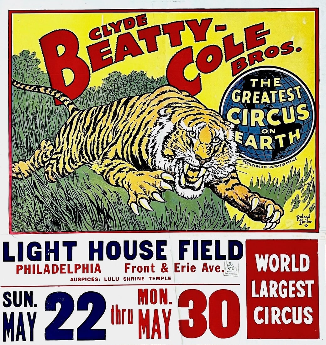 CLYDE BEATTY-COLE BROS. CIRCUS POSTER (1 of 1)