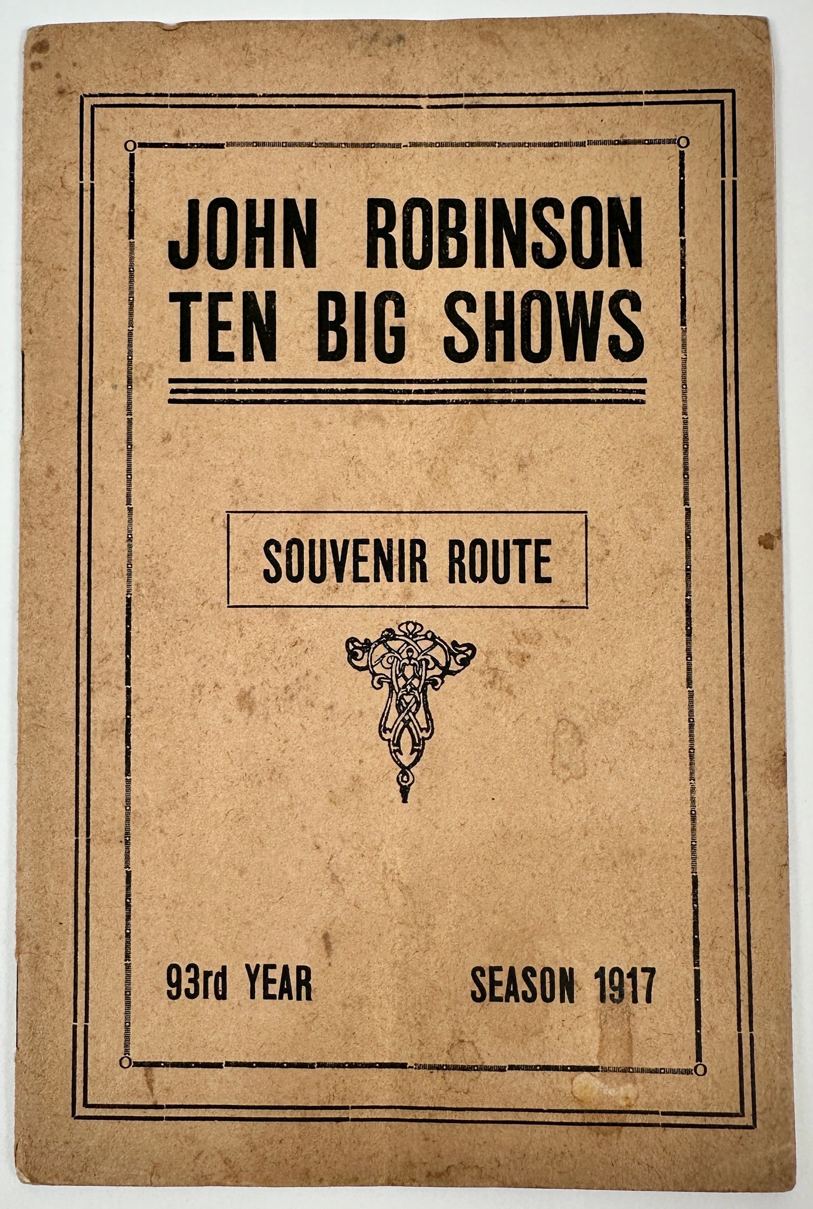 1917 JOHN ROBINSON SOUVENIR ROUTE BOOKLET (1 of 2)