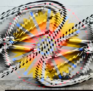 LARGE CIRCUS WAGON WHEEL