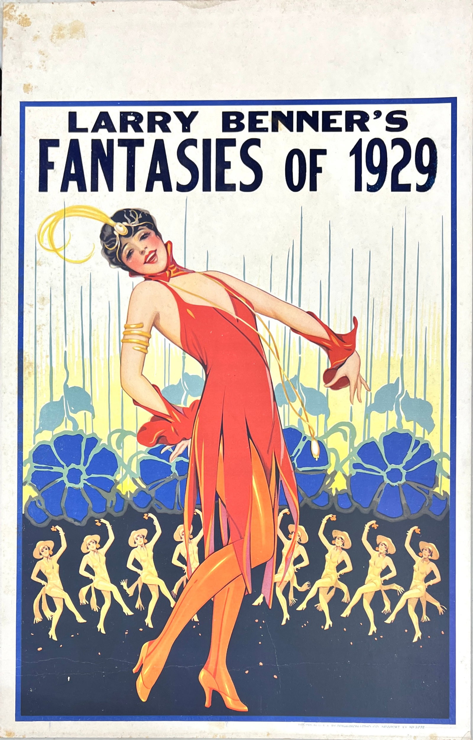 FANTASIES OF 1929 WINDOW CARD: LARRY BENNER'S FANTASIES OF 1929, CARD STOCK. 14"X22"