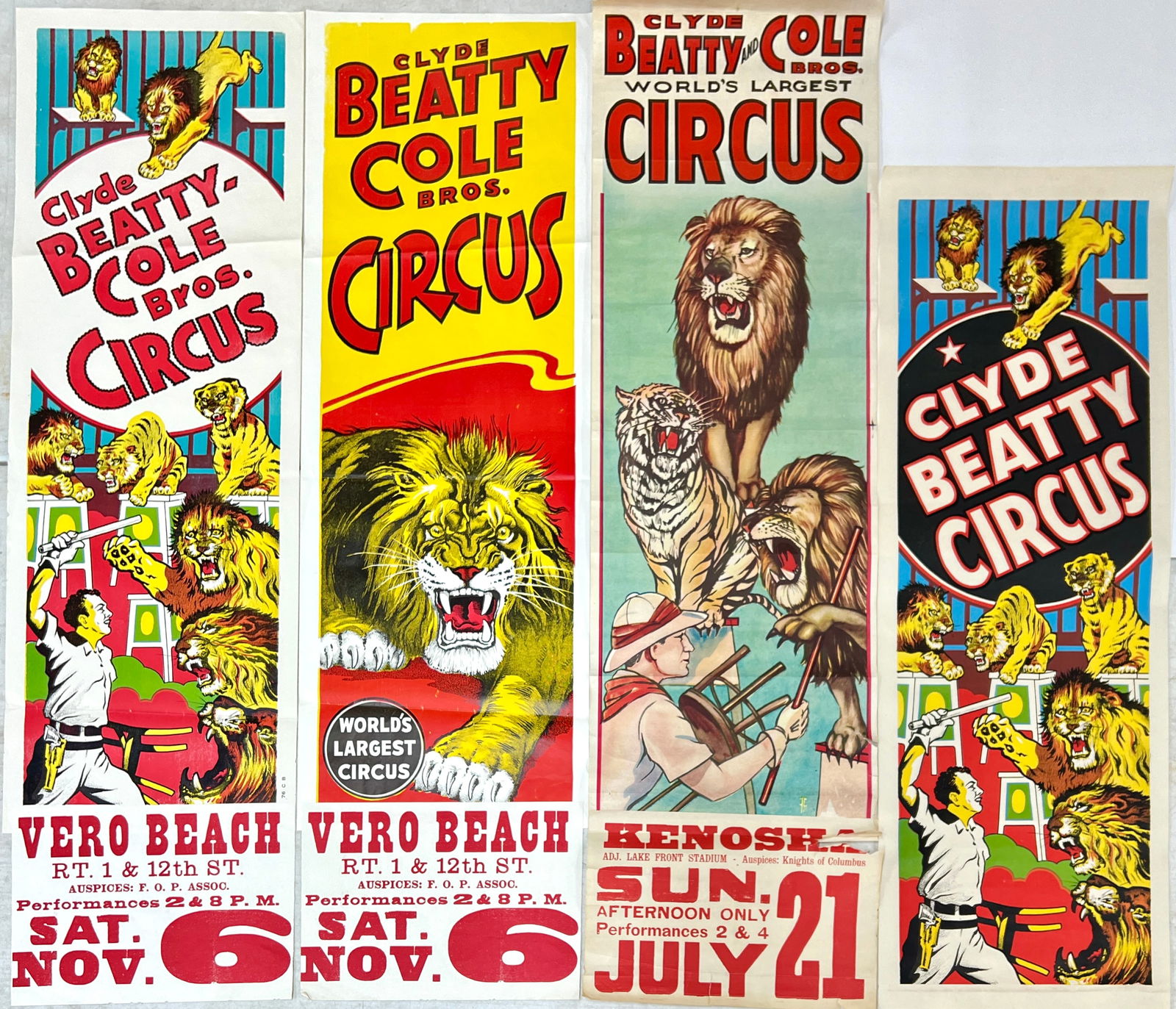 CLYDE BEATTY - COLE BROS. CIRCUS POSTERS (1 of 1)