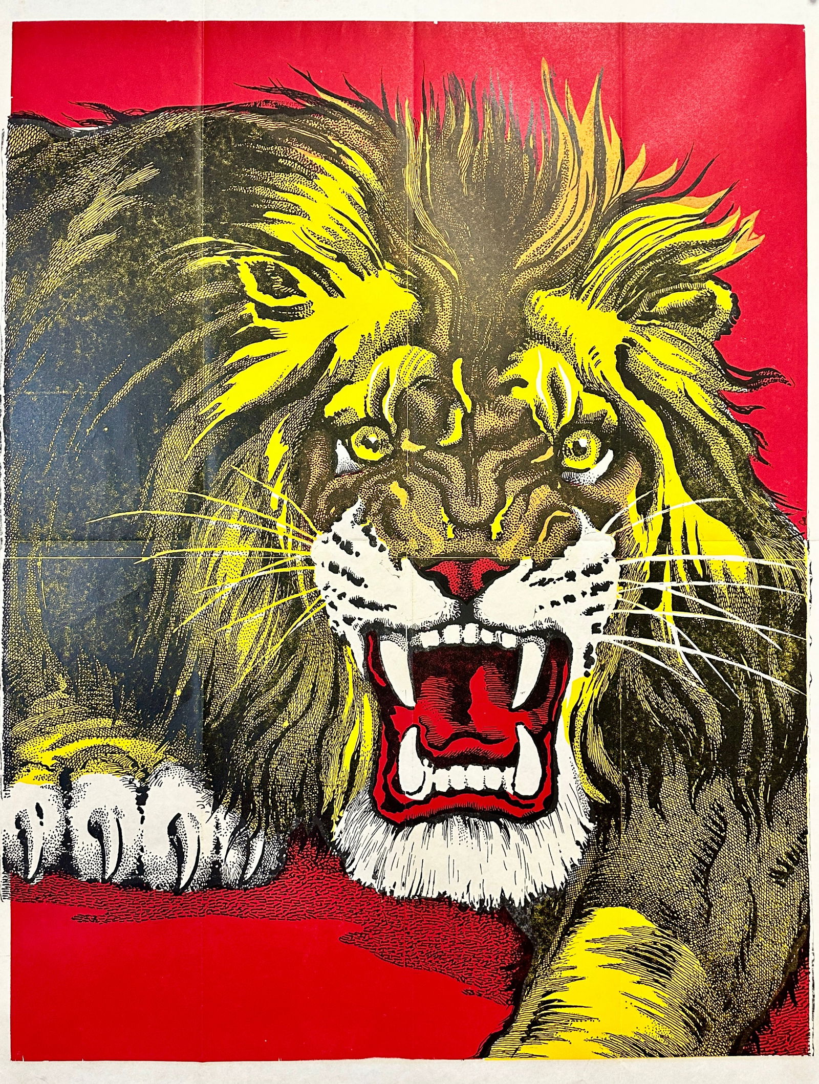 STOCK CIRCUS POSTER - LION (1 of 1)