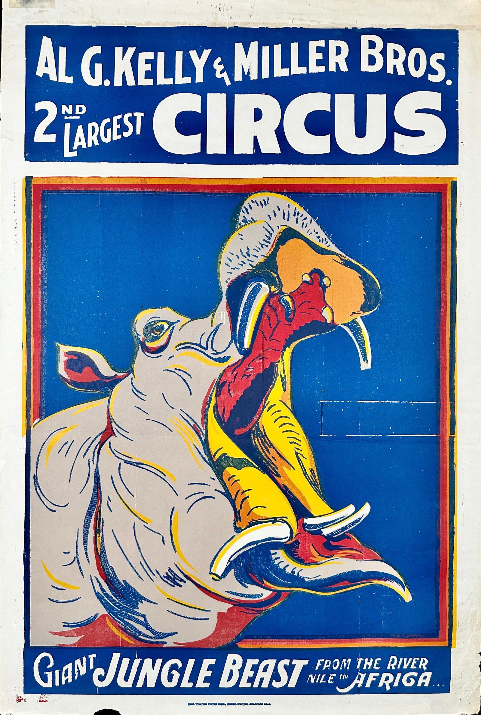 AL G. KELLY MILLER BROS. CIRCUS POSTER (1 of 1)