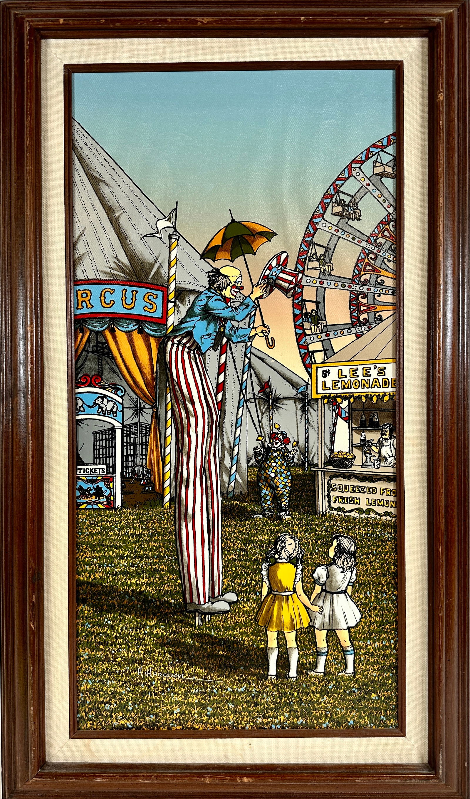 H. HARGROVE SERIGRAPH ON CANVAS (1 of 2)