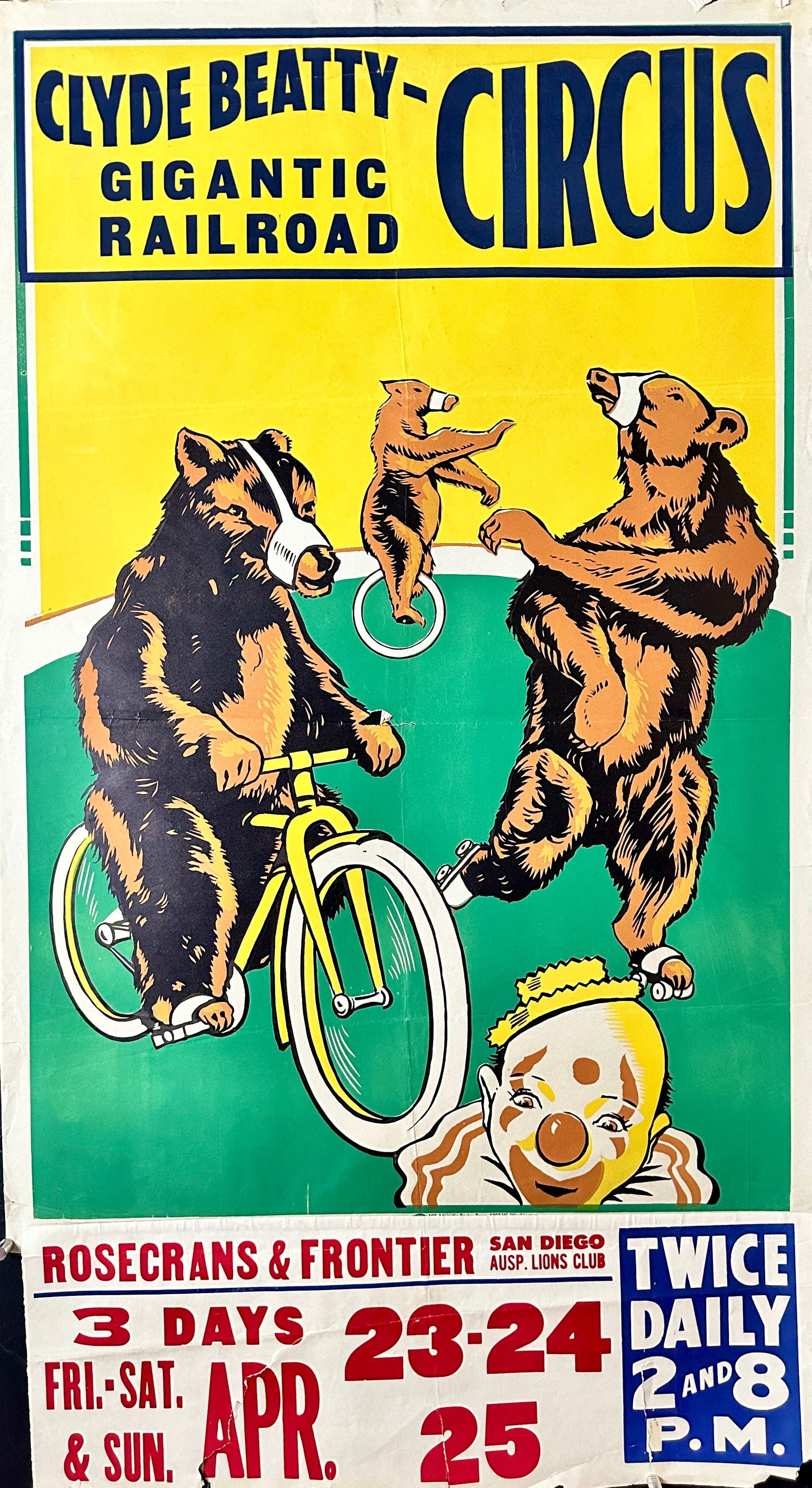 CLYDE BEATTY CIRCUS POSTER (1 of 1)