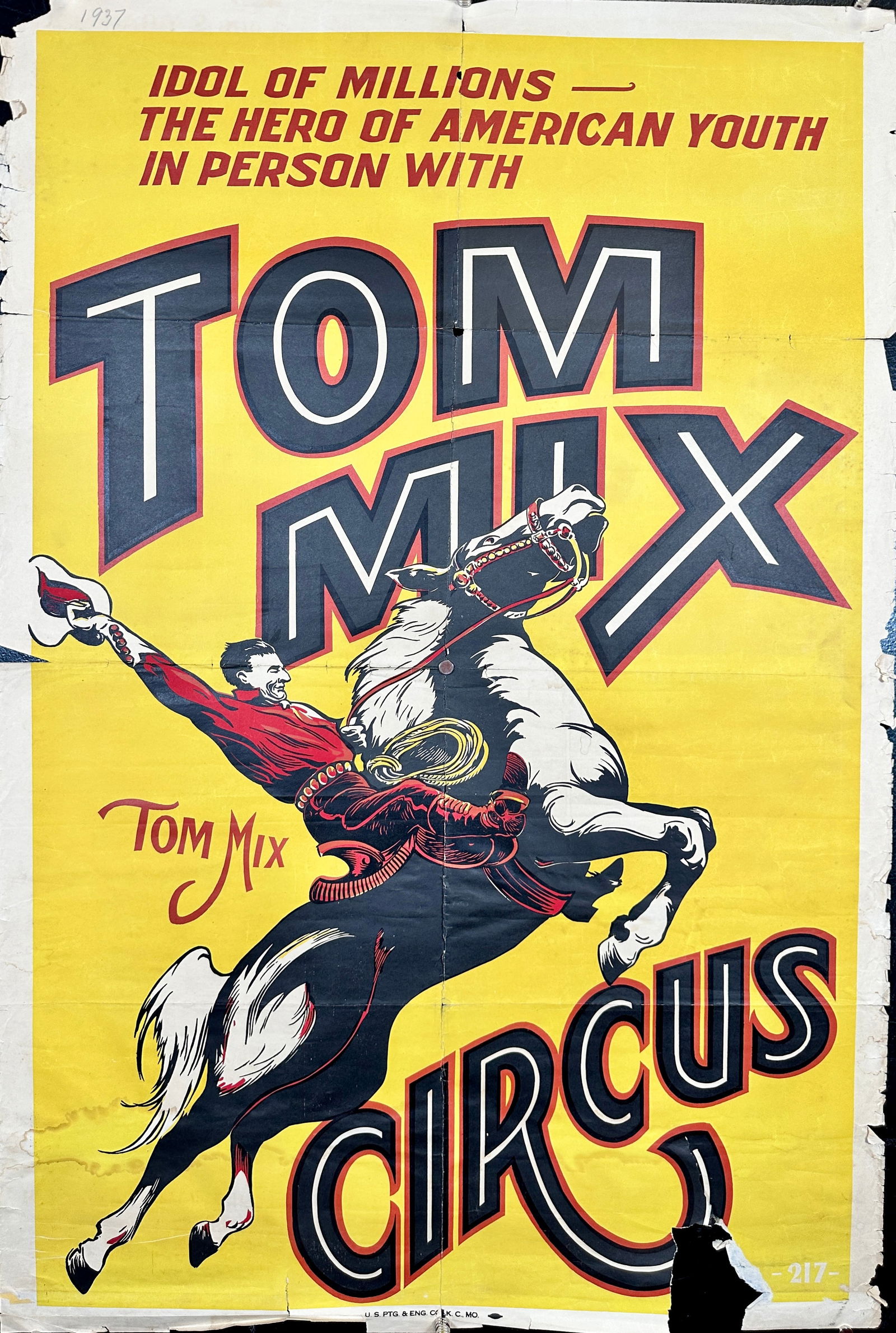 TOM MIX CIRCUS POSTER (1 of 1)