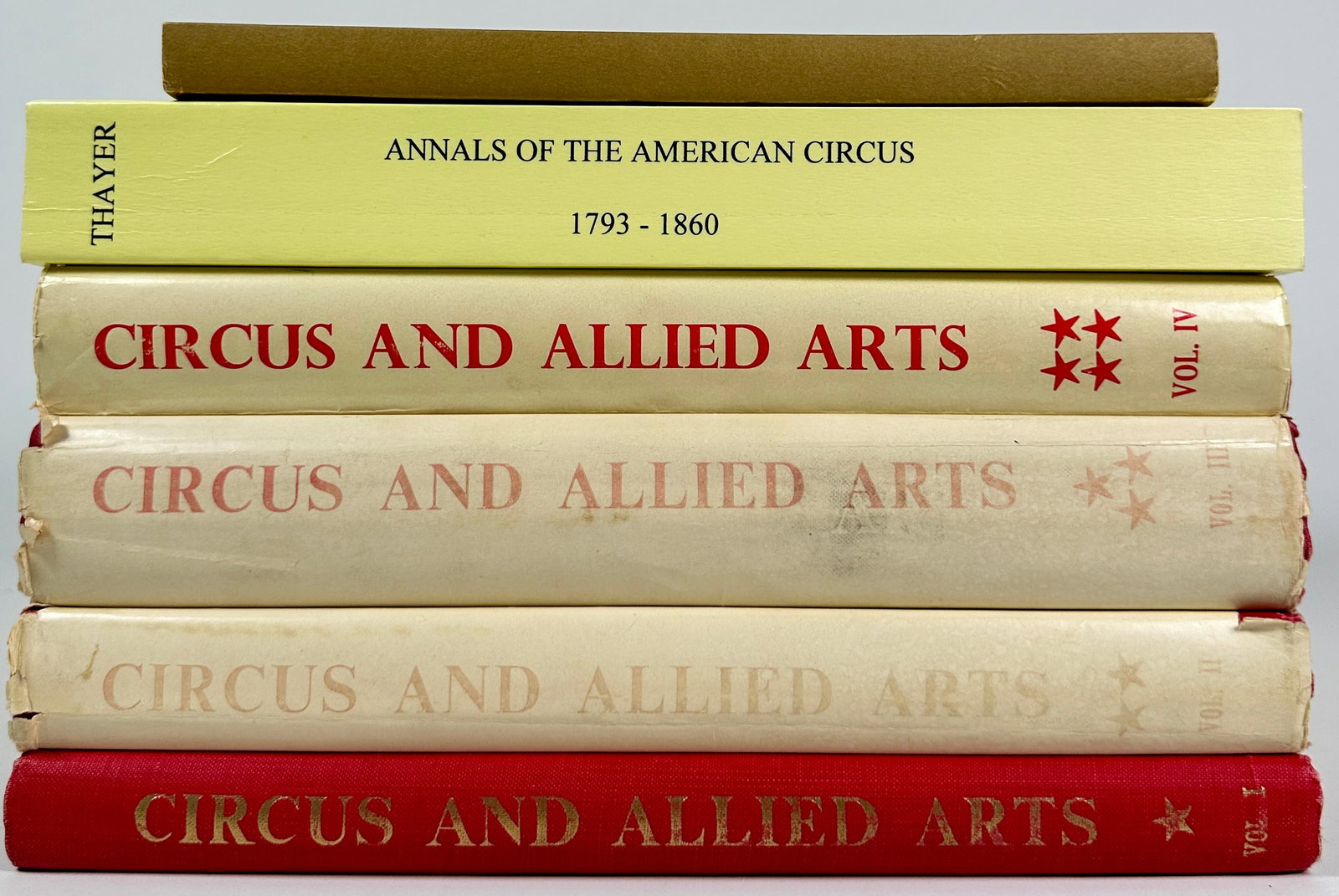 ANNALS OF THE AMERICAN CIRCUS - 1793-1860: STUART THAYER, FOURTH PRINTING, 2000. PAPERBACK.