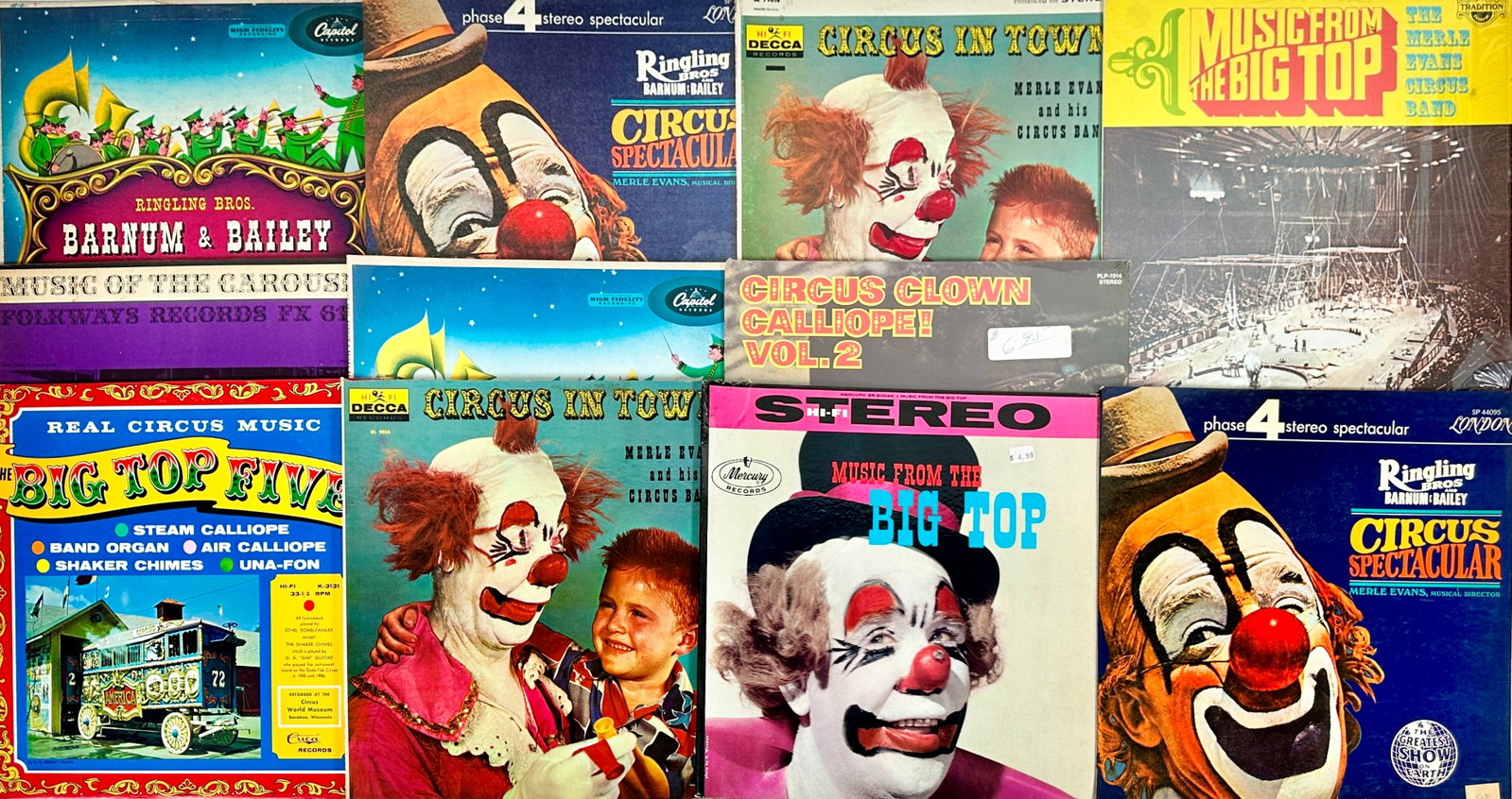 CIRCUS MEDIA COLLECTION: CIRCUS MUSIC ON LP RECORD.