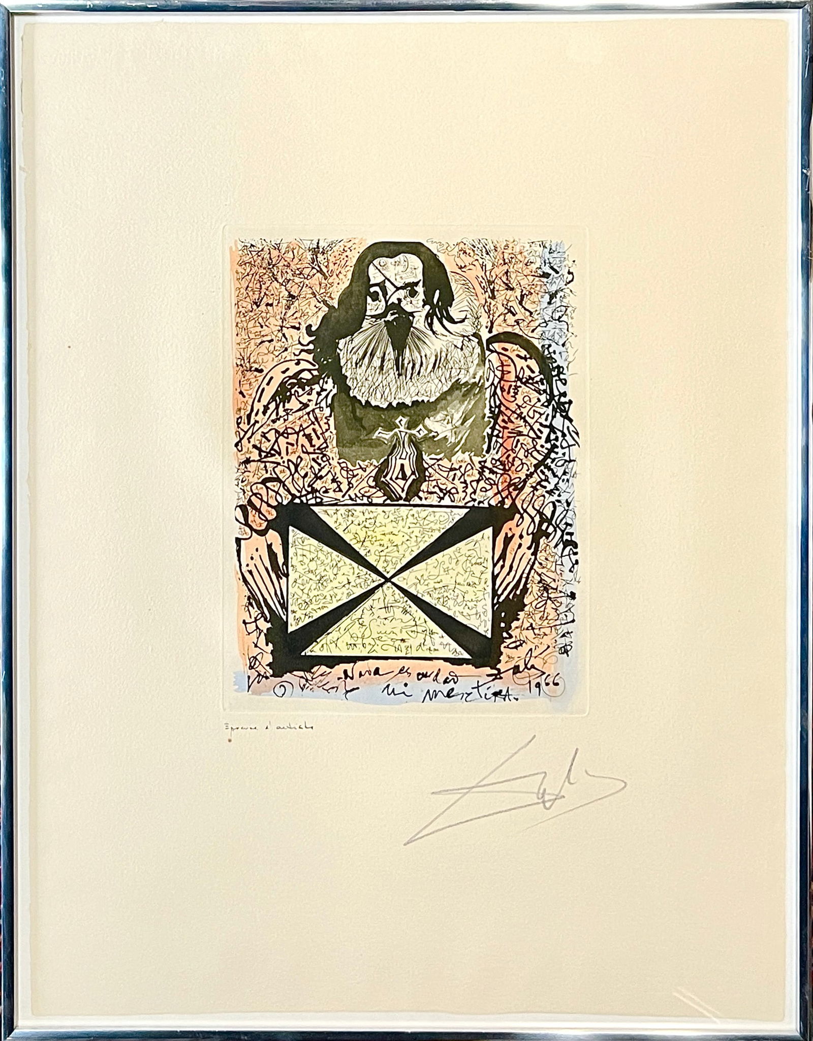 SALVADOR DALI - PORTRAIT WITH SIGNATURES (1 of 2)