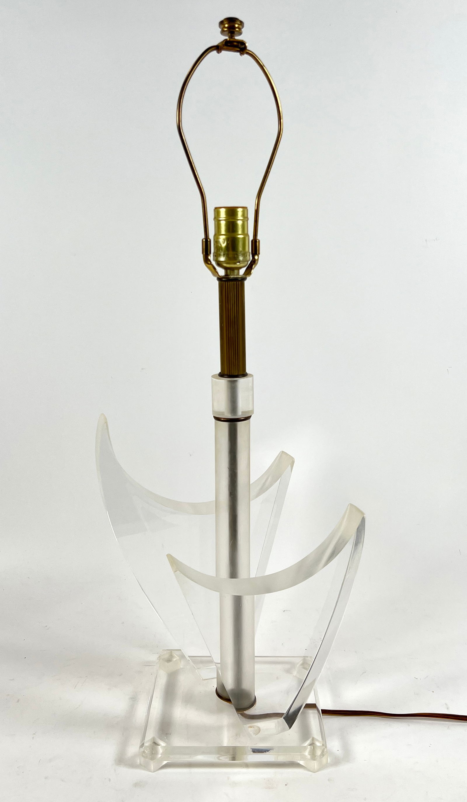 AFTER VAN TEAL ACRYLIC TABLE LAMP: BASE TO SOCKET 21"