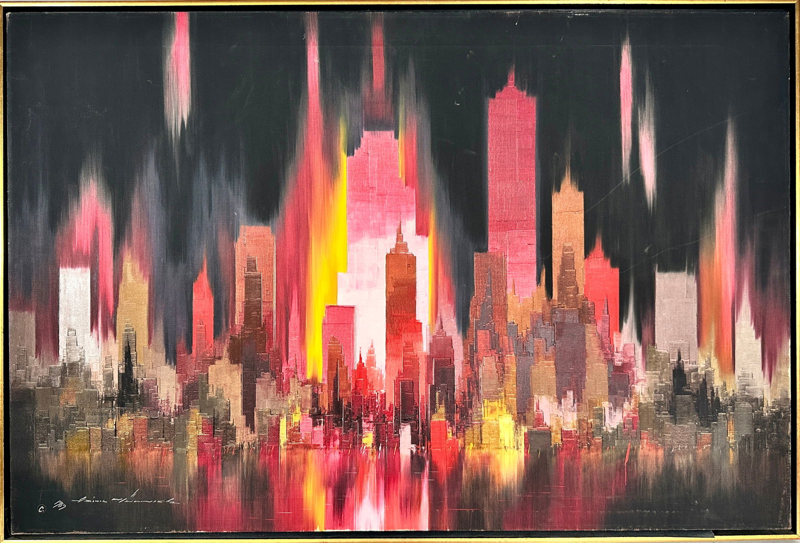 HEINZ MUNNICH - SKYLINE PAINTING (1 of 2)