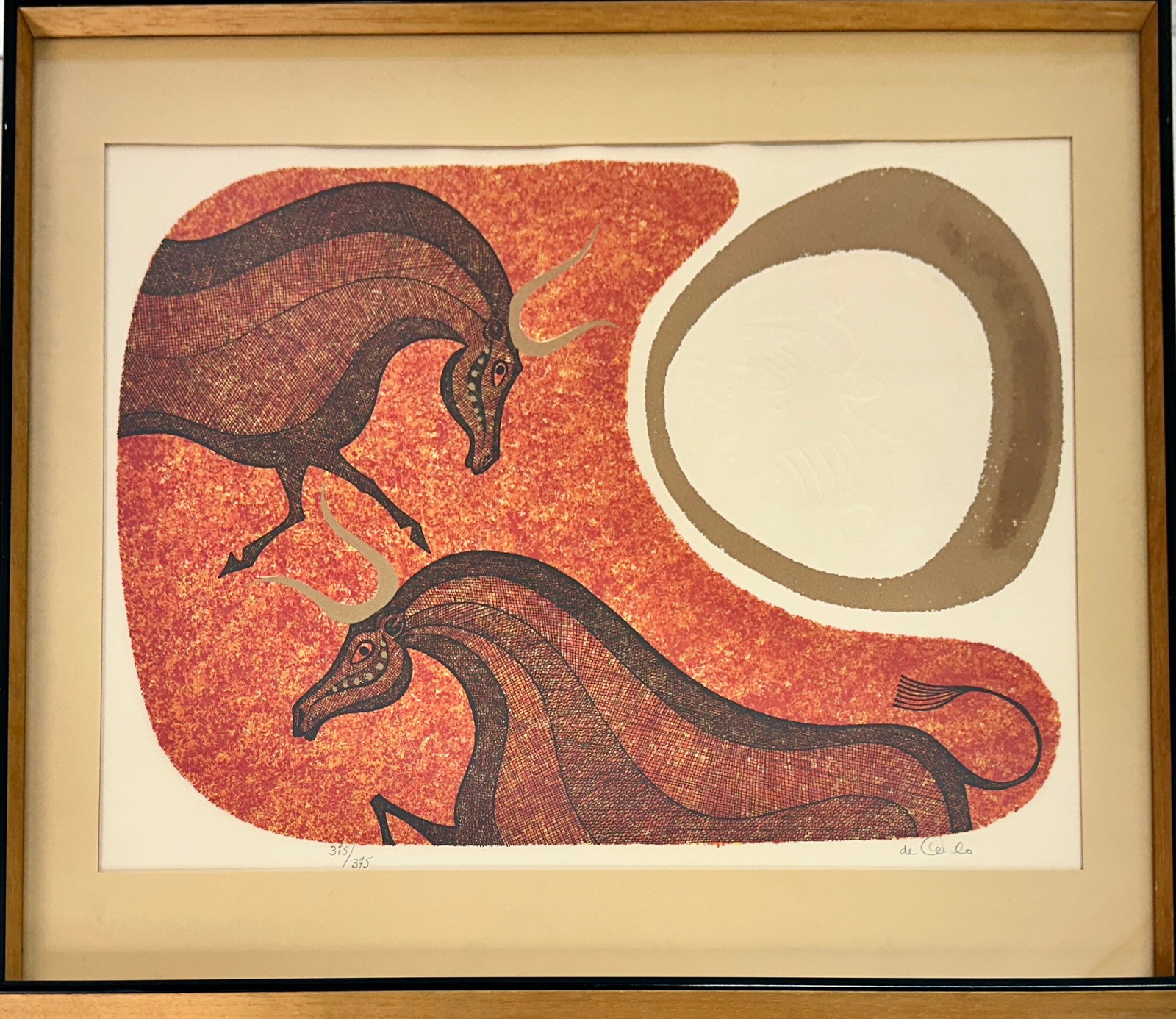 KEITH LLEWELLYN DE CARLO EMBOSSED LITHOGRAPH (1 of 2)