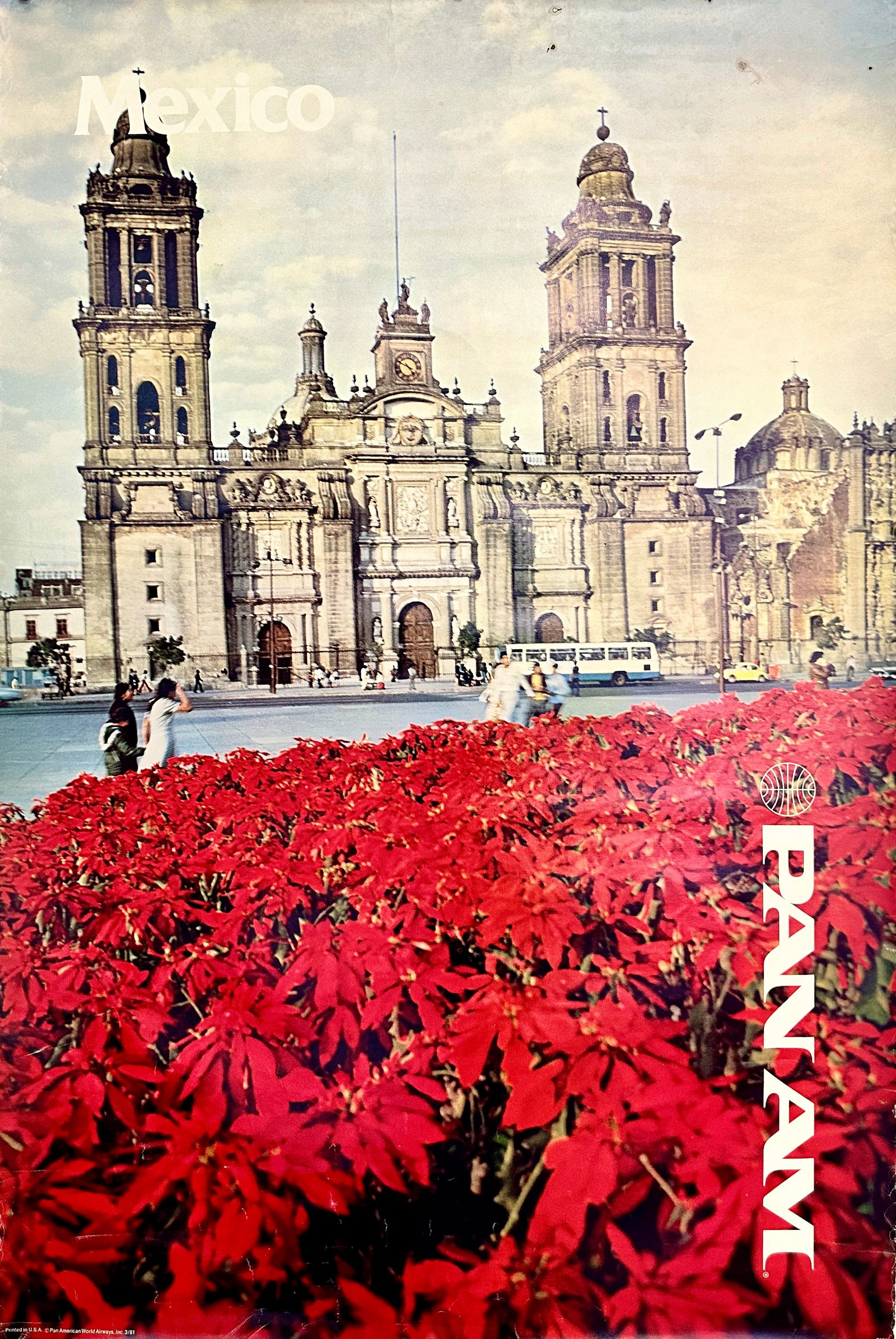 VINTAGE PAN-AM AIRLINES TRAVEL POSTER (1 of 1)