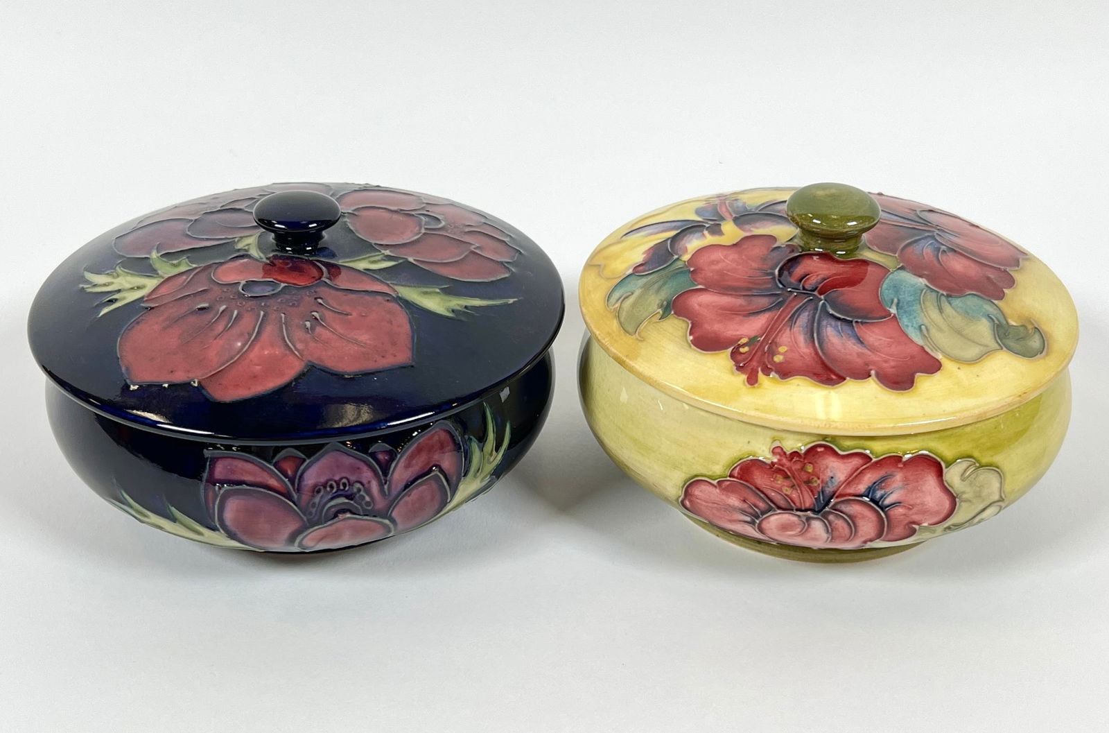 MOORCROFT POTTERY COVERED BOWLS (1 of 2)