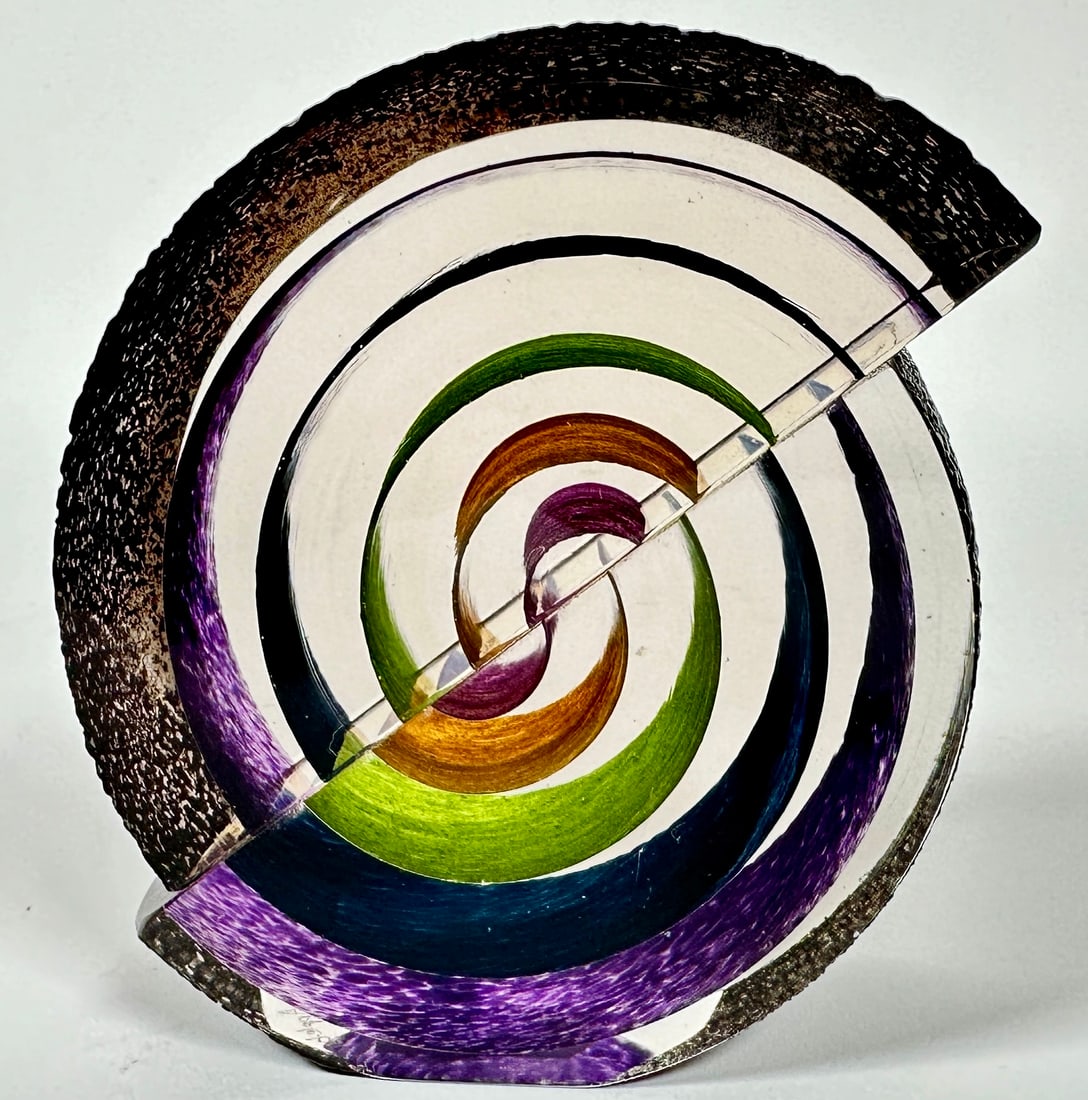 LEON APPLEBAUM ART GLASS WEIGHT (1 of 5)