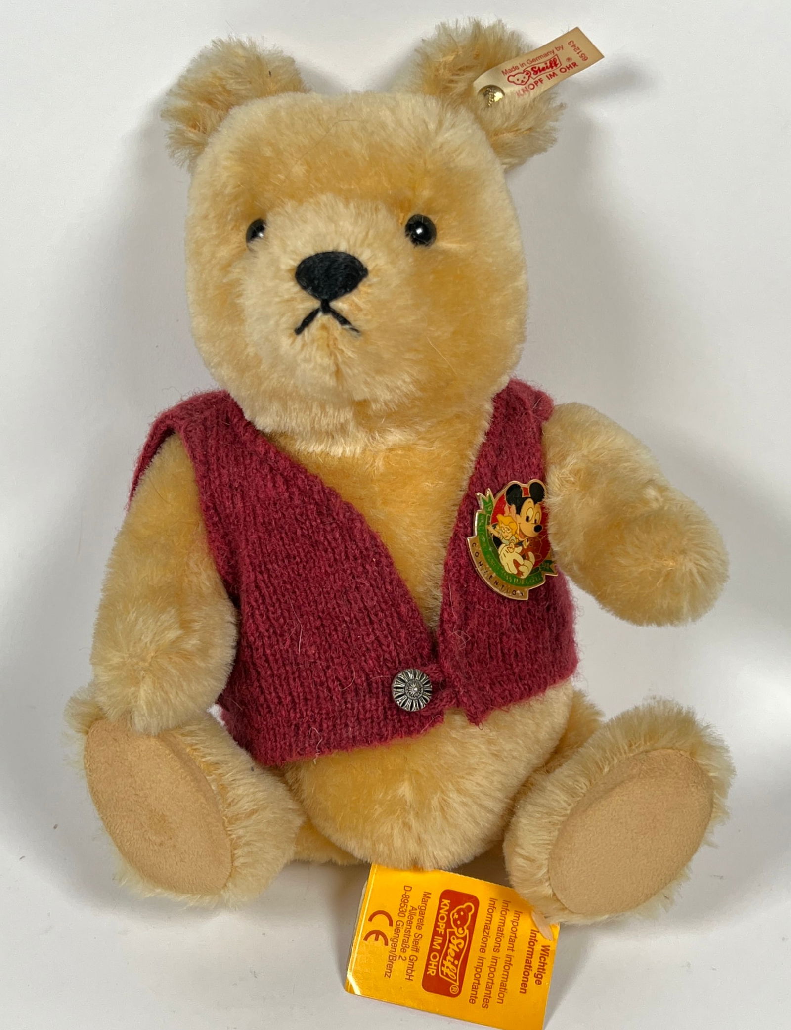 STEIFF WINNIE THE POOH TEDDY BEAR (1 of 1)