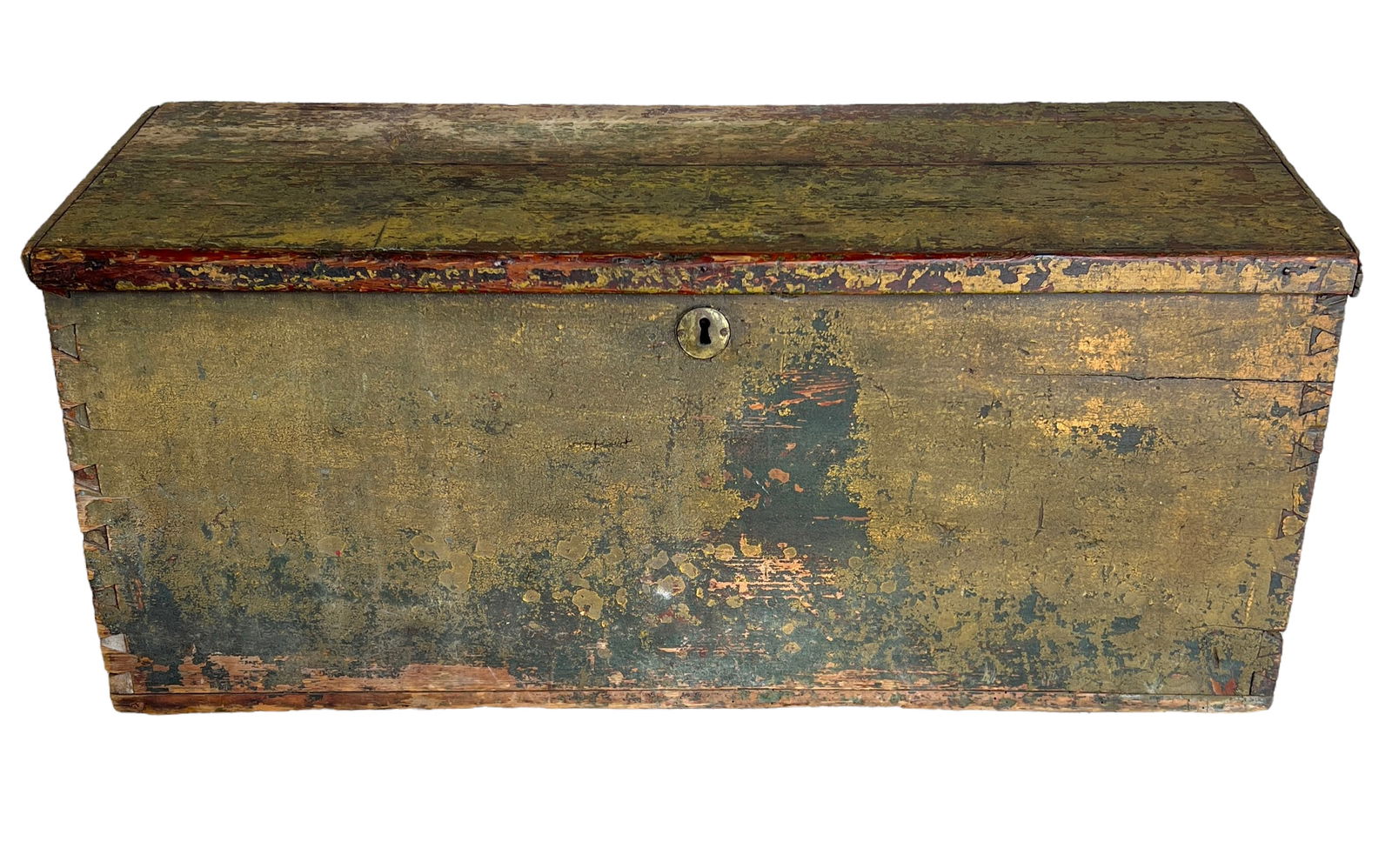LARGE PRIMITIVE STORAGE TRUNK (1 of 9)