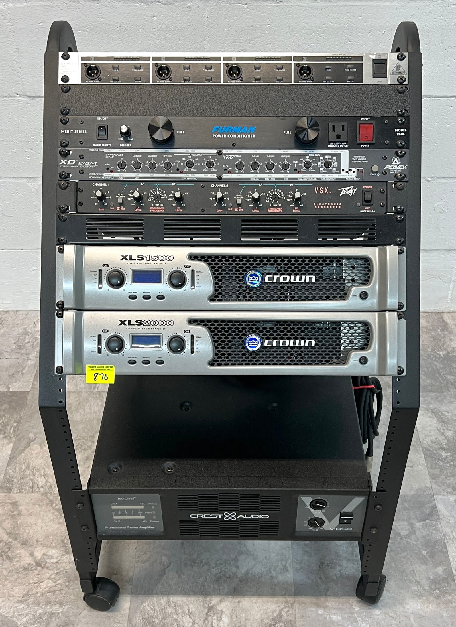 MUSIC EQUIPMENT - TILT RACK WITH COMPONENTS (1 of 3)
