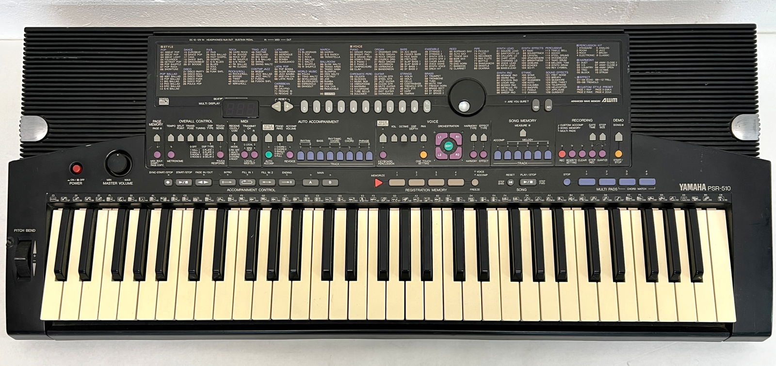 YAMAHA PSR-510 SYNTHESIZER (1 of 1)