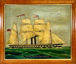 VINTAGE STEAMSHIP PAINTING