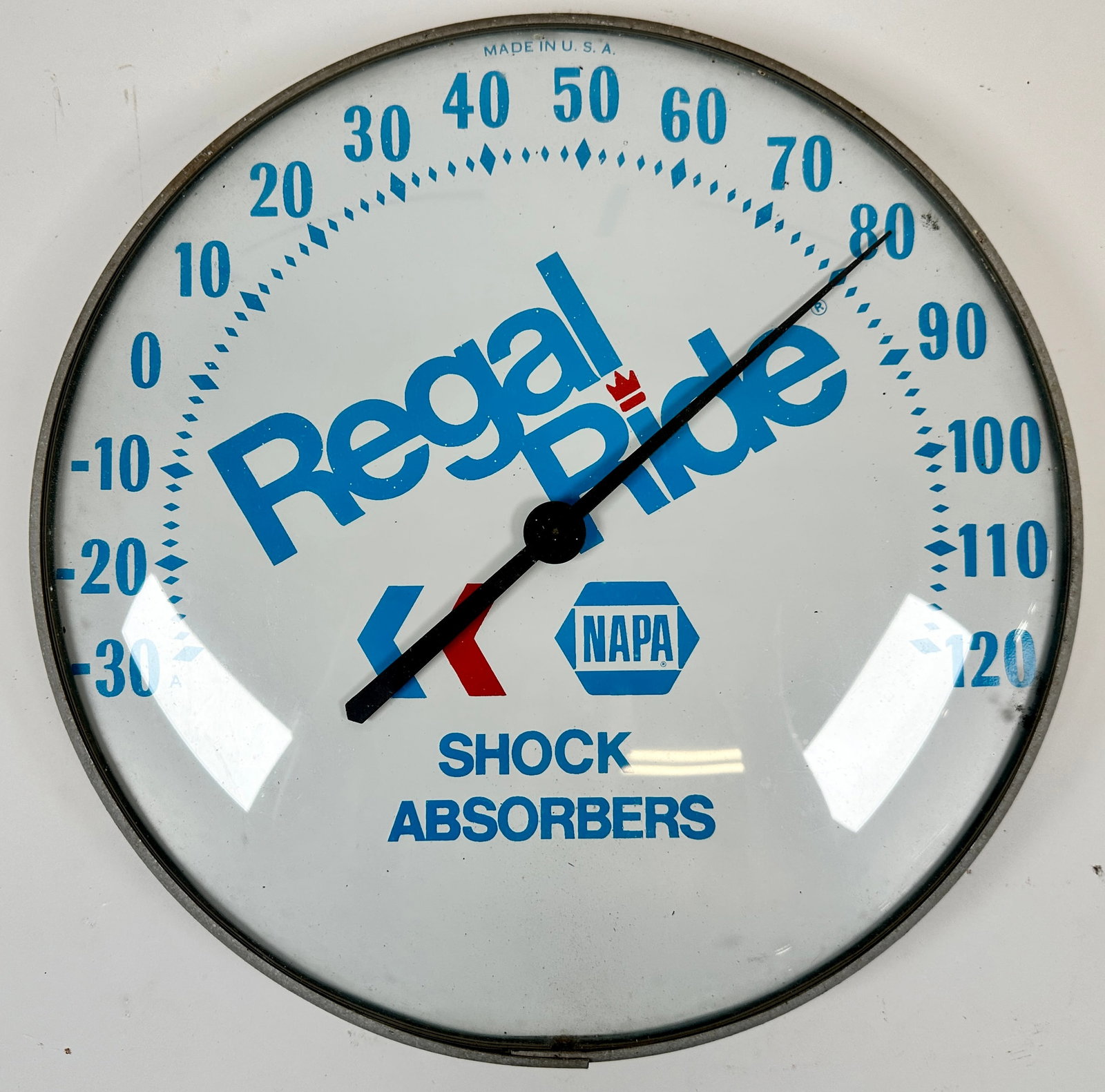 NAPA AUTO PARTS REGAL RIDE SHOCKS THERMOMETER: 12.5"