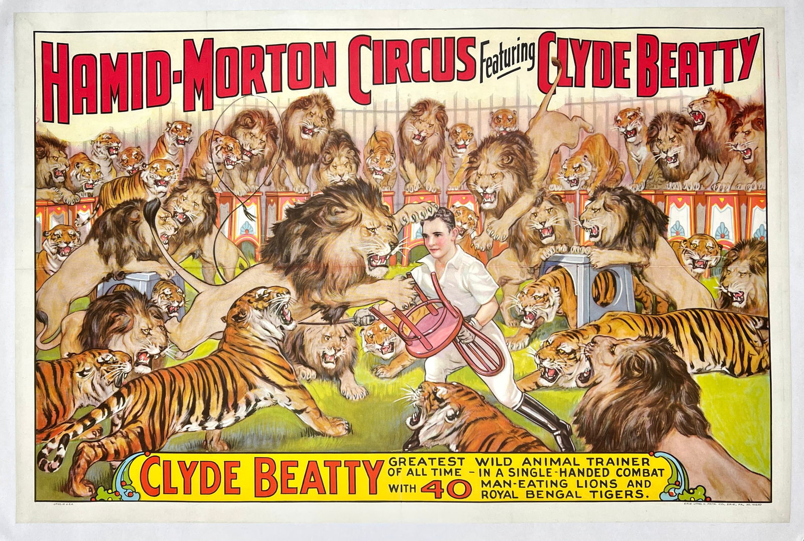 HAMID-MORTON CIRCUS POSTER - CLYDE BEATTY (1 of 1)