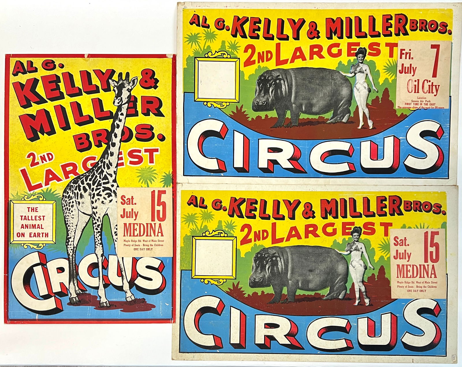 AL G. KELLY MILLER BROS. CIRCUS WINDOW CARDS (1 of 1)